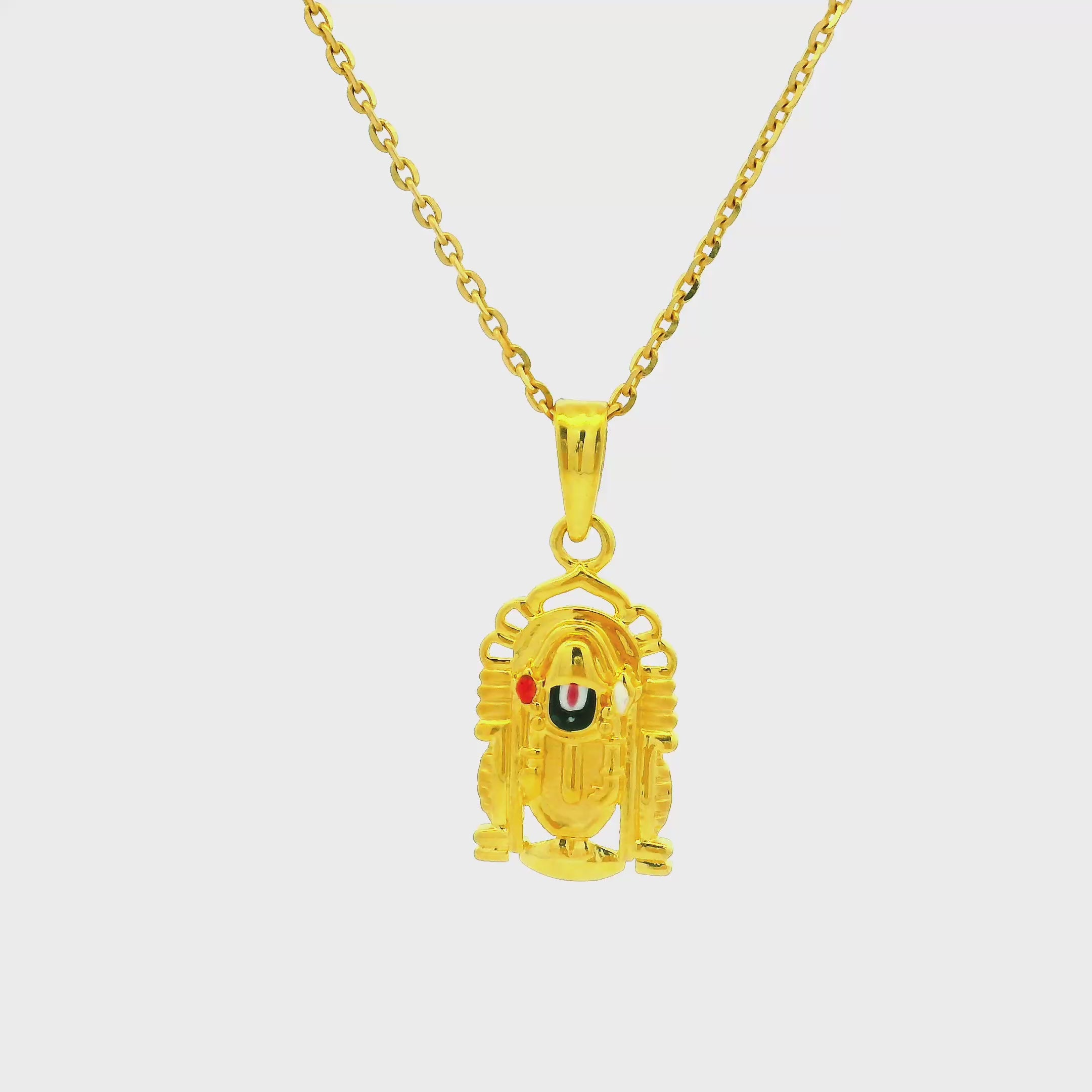 Mesmeric Lord Venkateswara Gold Locket for Men