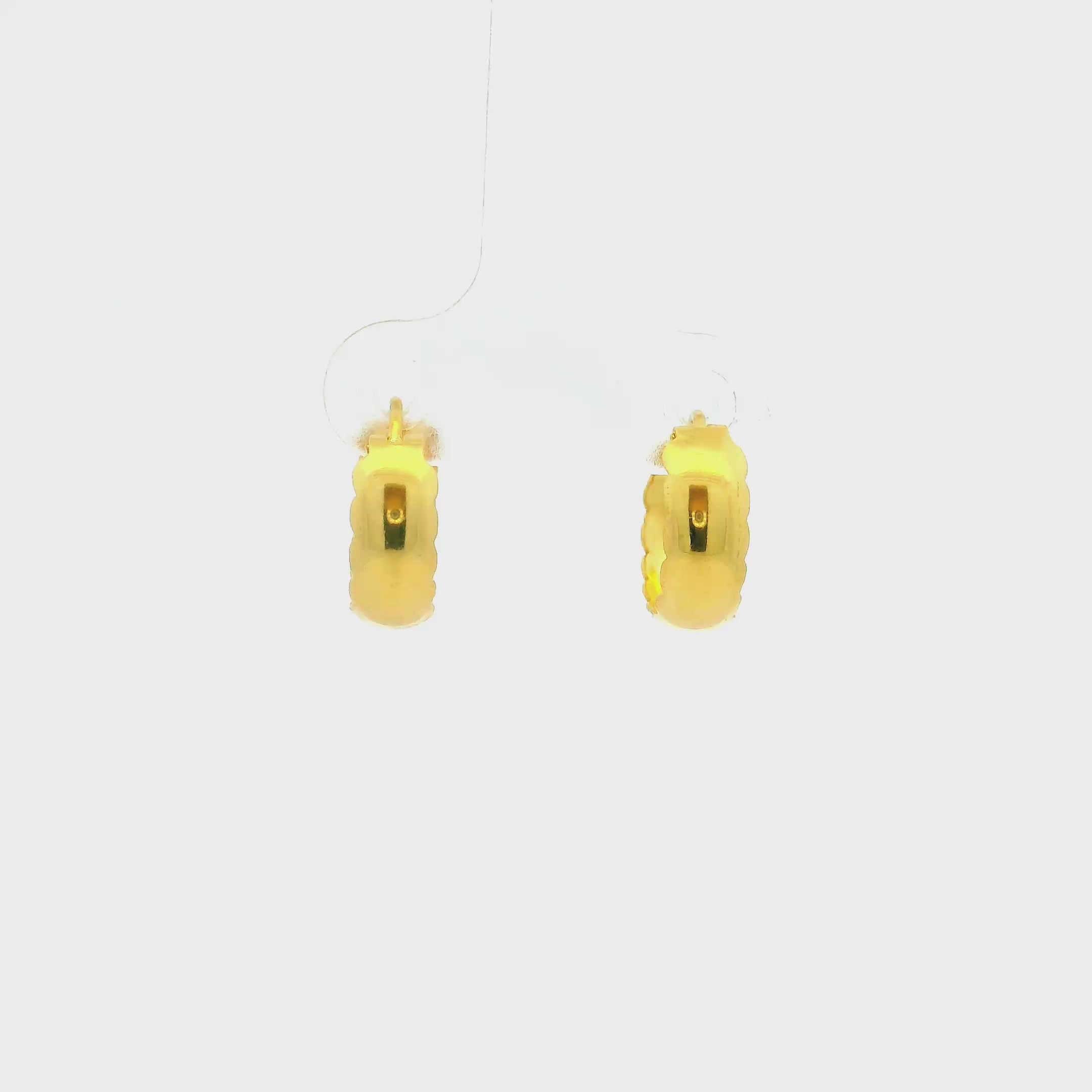 Simple Shine Gold Earrings for Kids