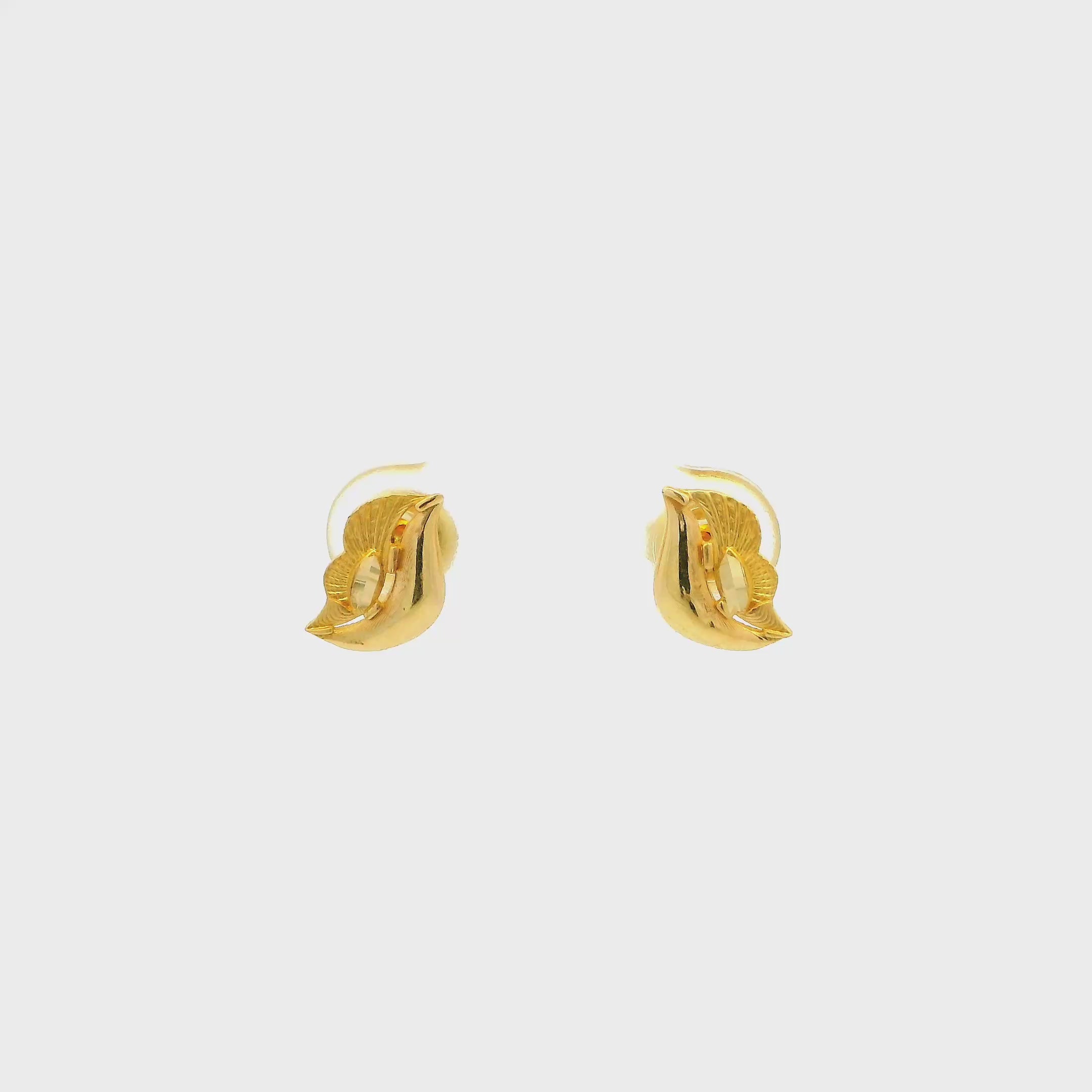 Soft Glow Gold Earrings for Kids