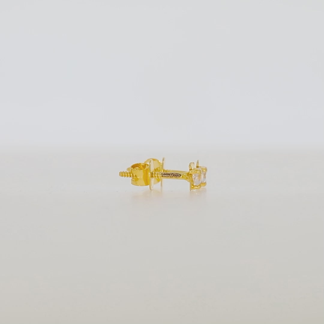 Dainty Clover Shape 22K Gold Studs