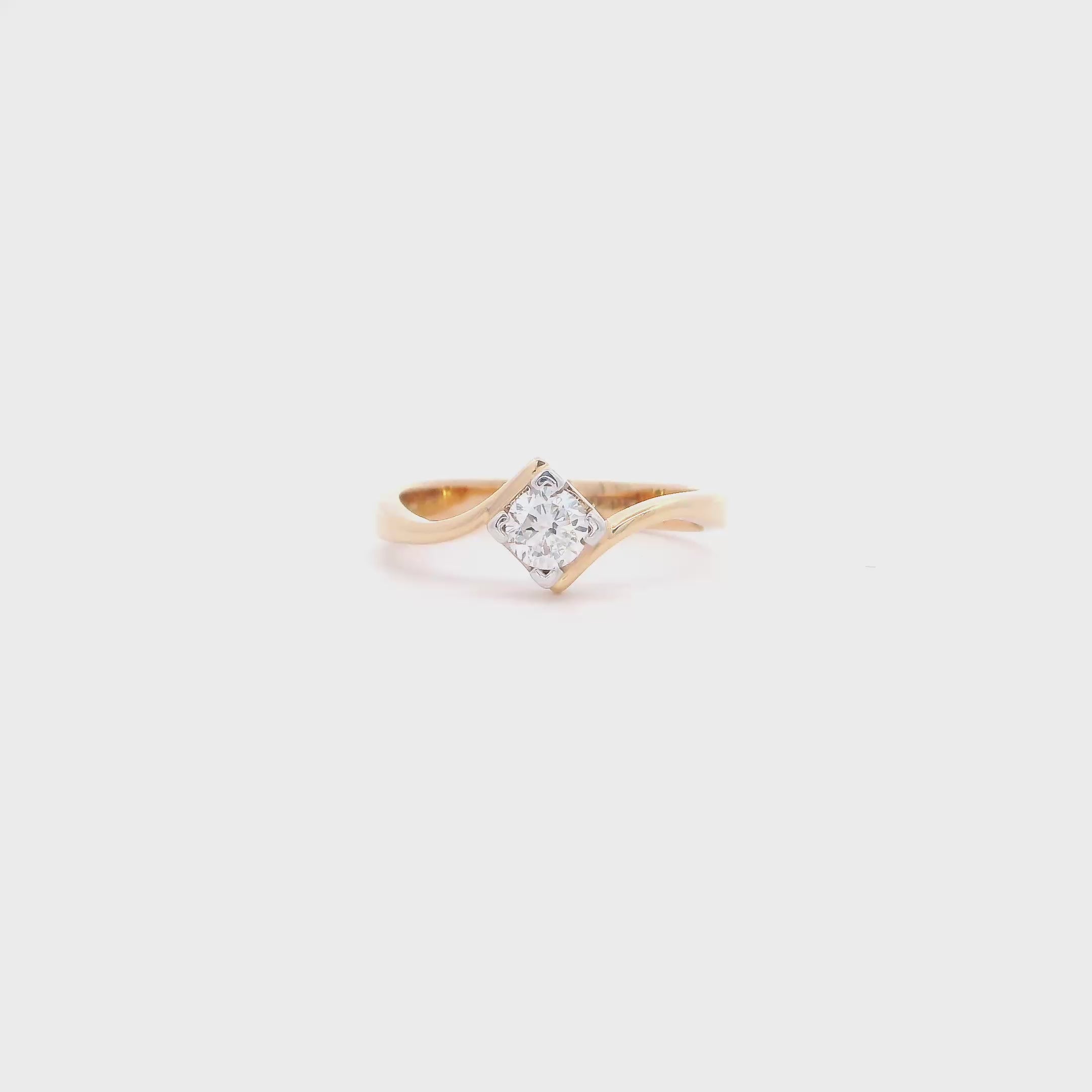 Refined Radiance 14K Lab Grown Diamond Ring For Women