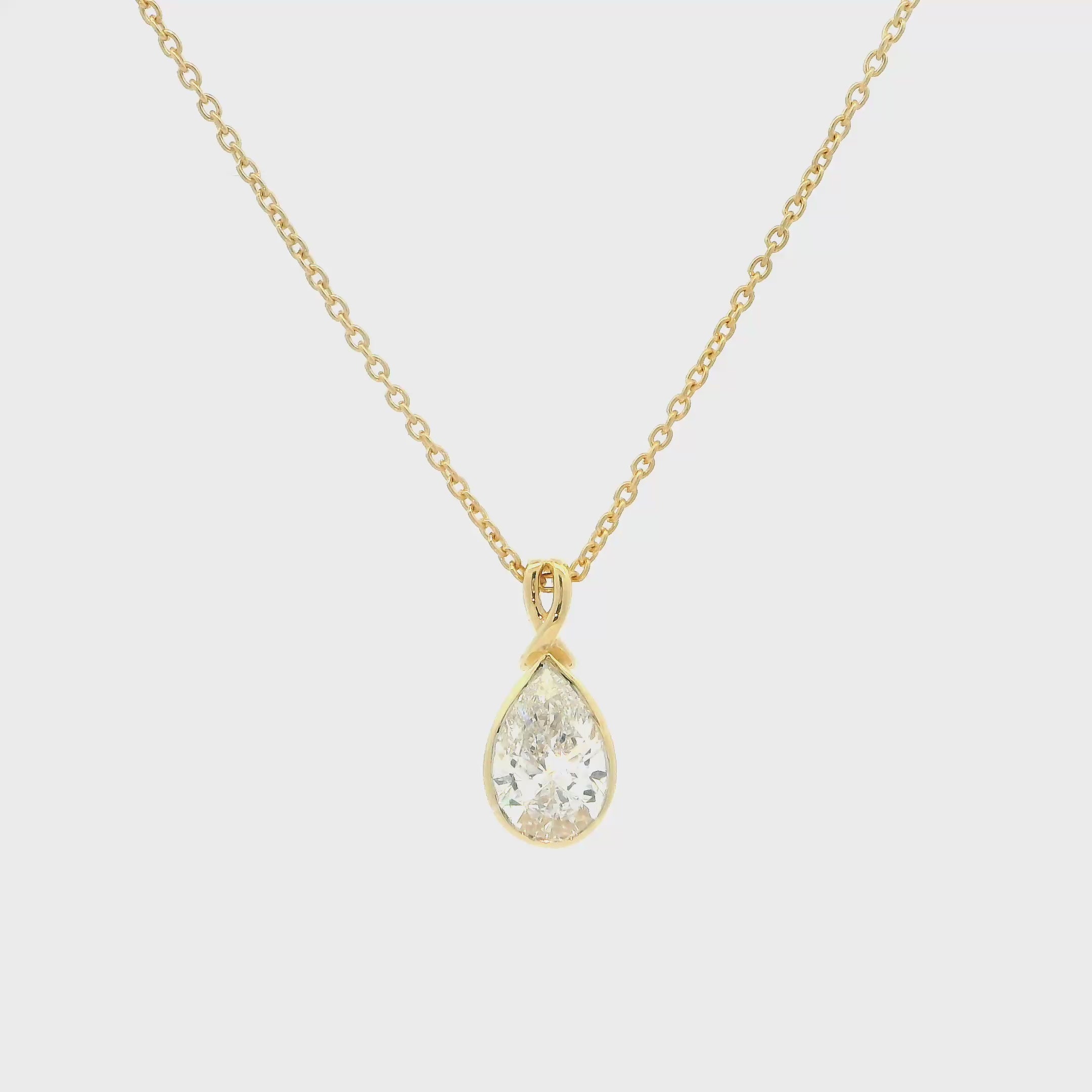 Glorious Shimmer 14K Lab Grown Diamond Pendant