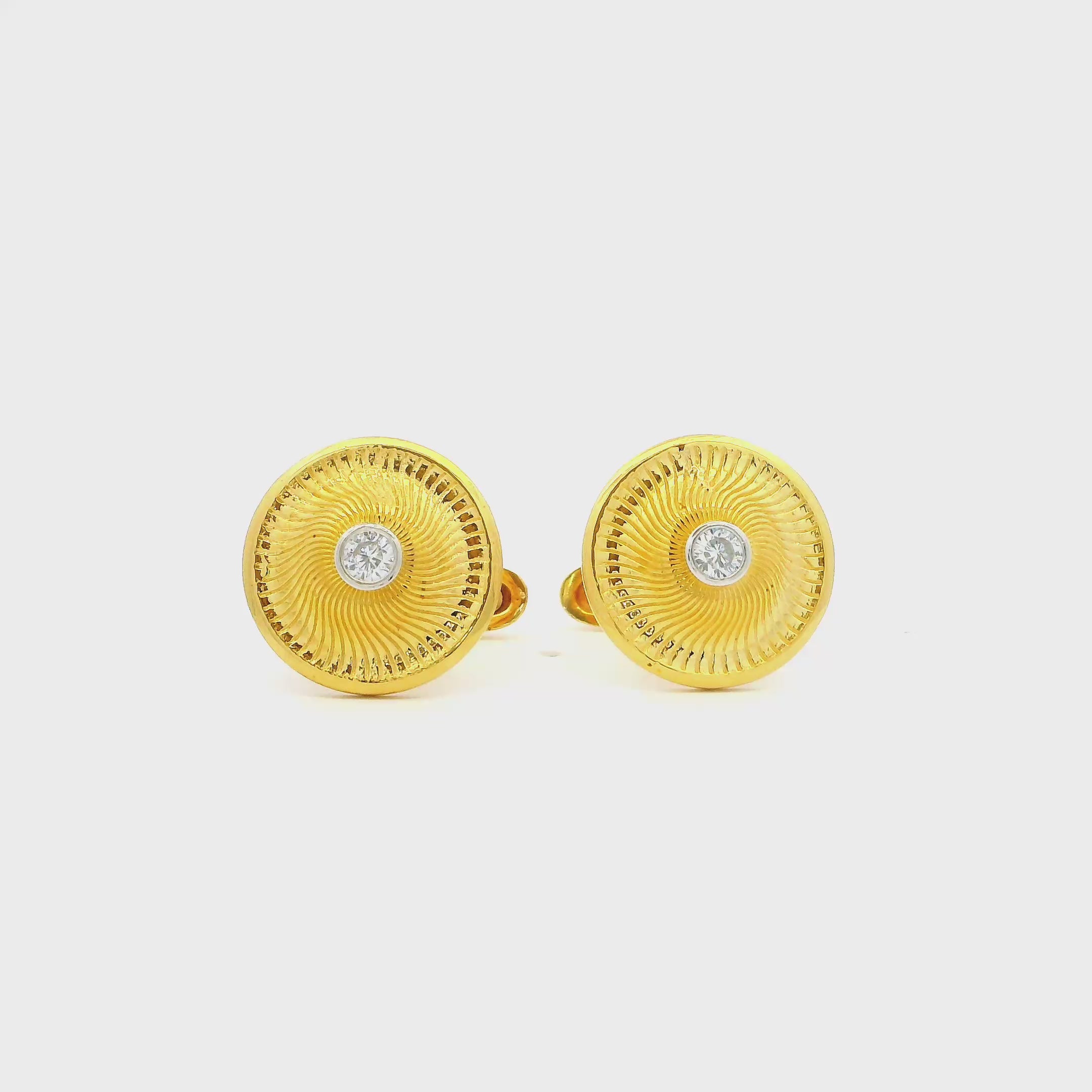 Luxe Crest Gold Cufflinks