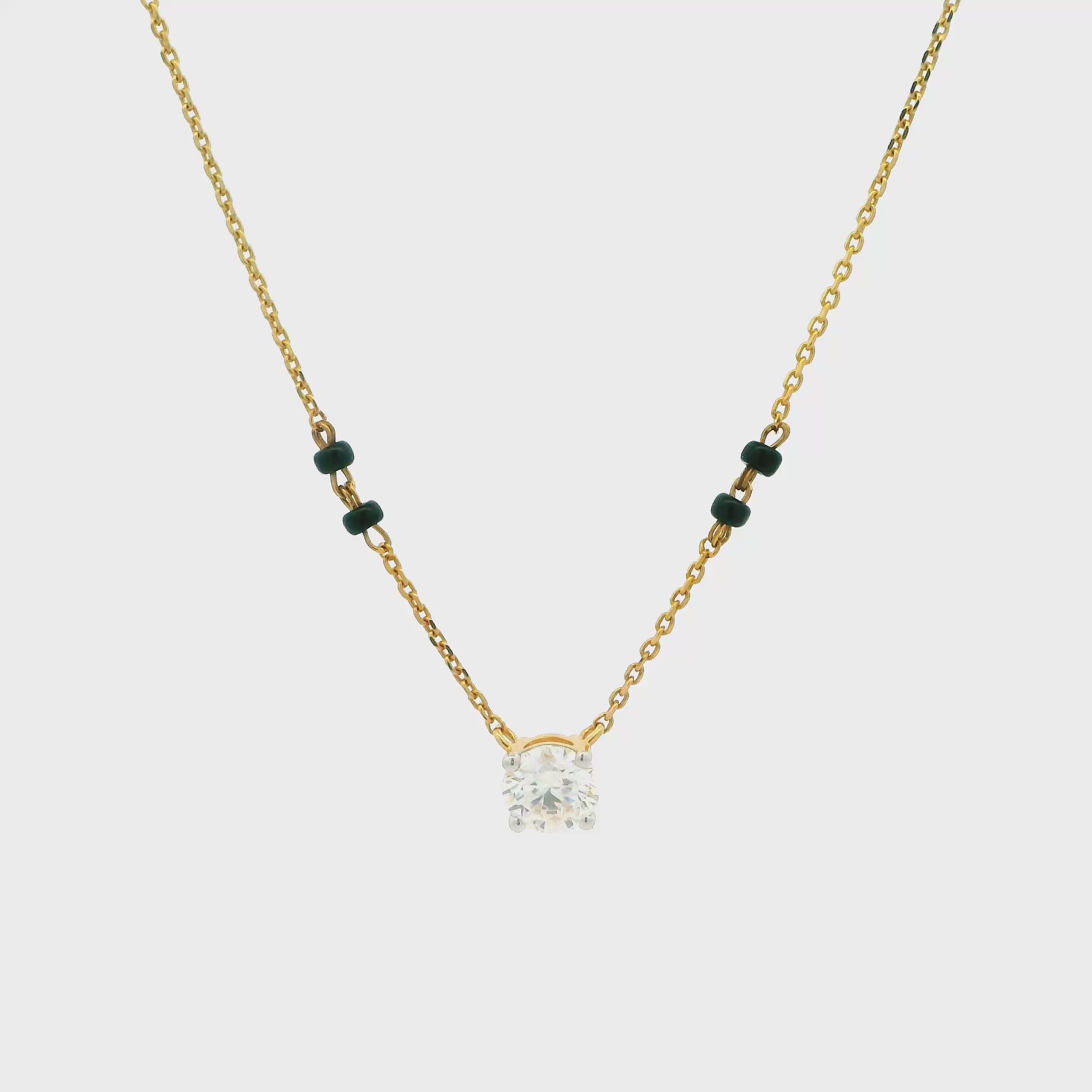 9K Lab Grown Diamond Mangalsutra
