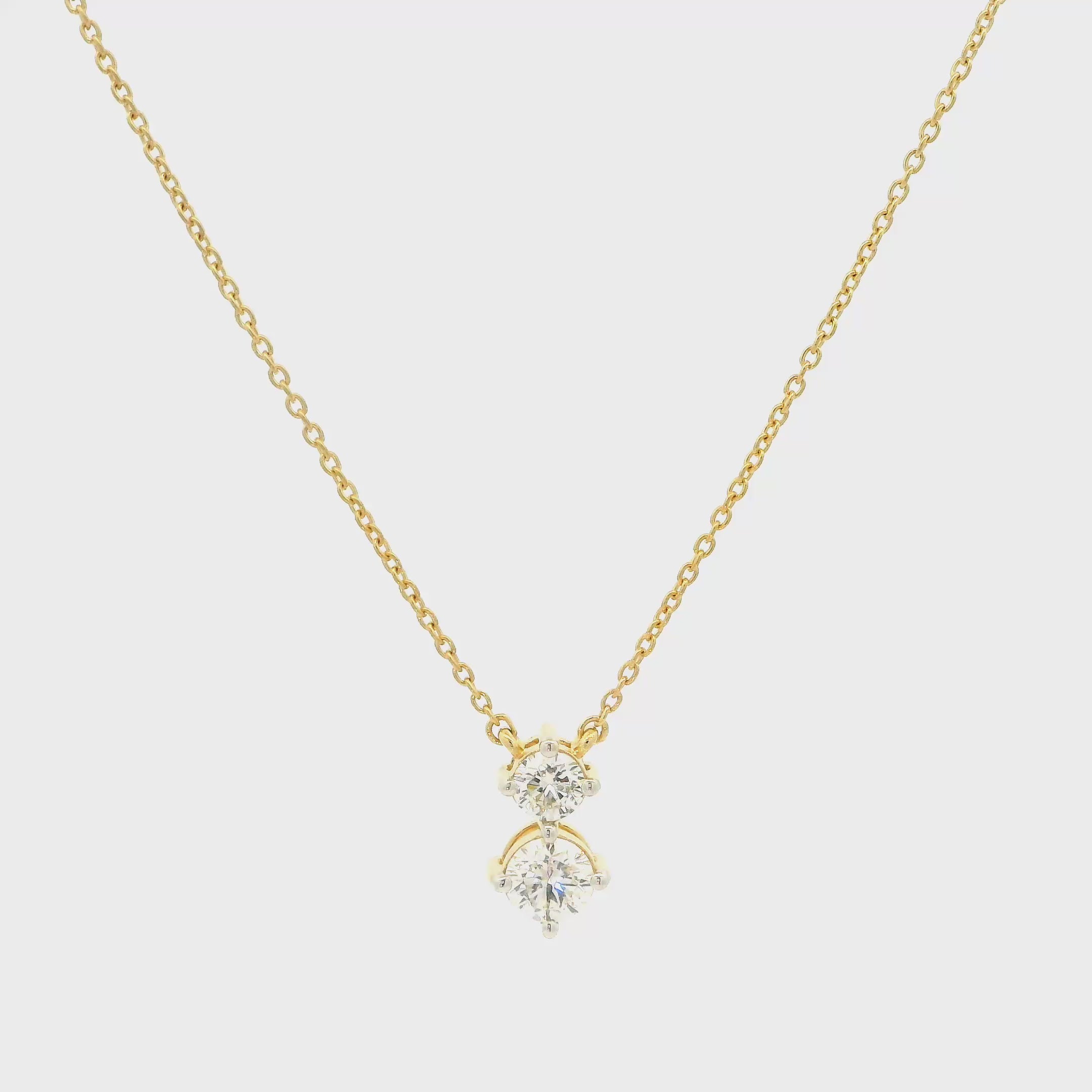 Luxe Shimmer 14K Lab Grown Diamond Pendant