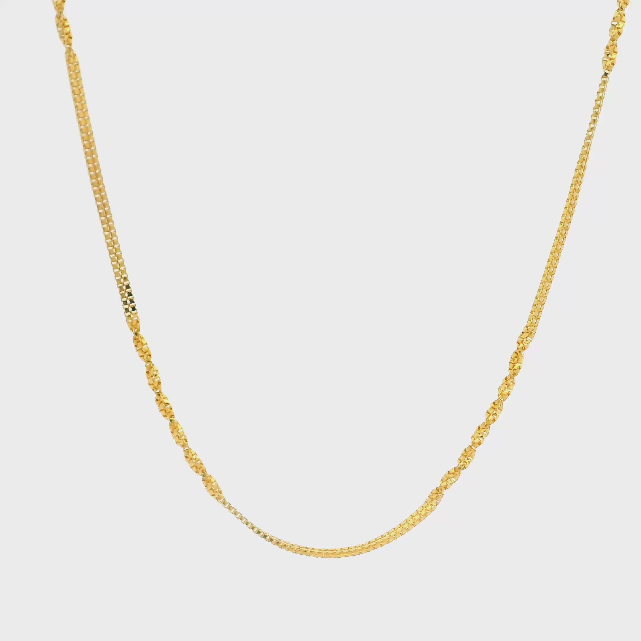 22K Minimal Glow Gold Chain for Women