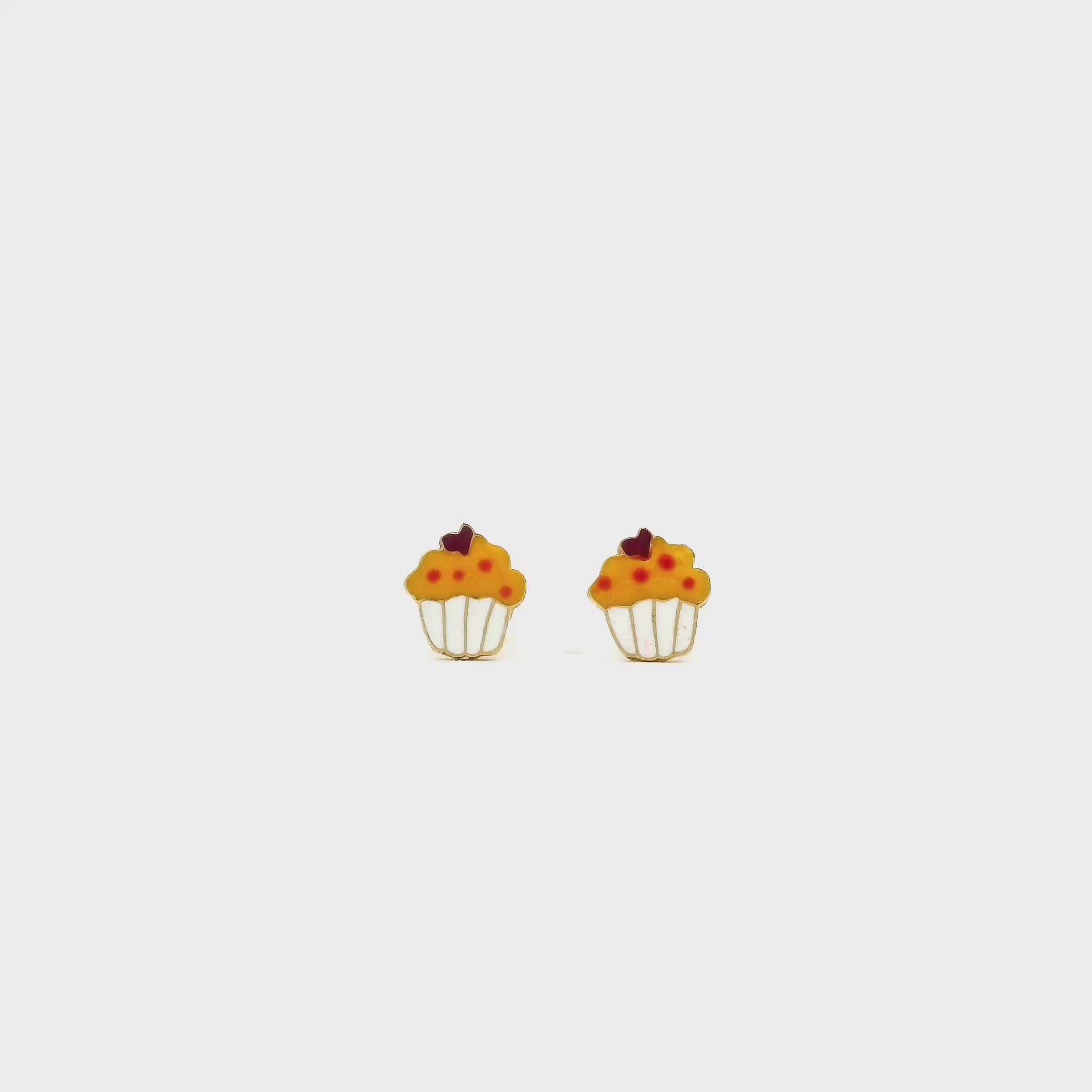Golden Tasty Brownie Earrings for Kids
