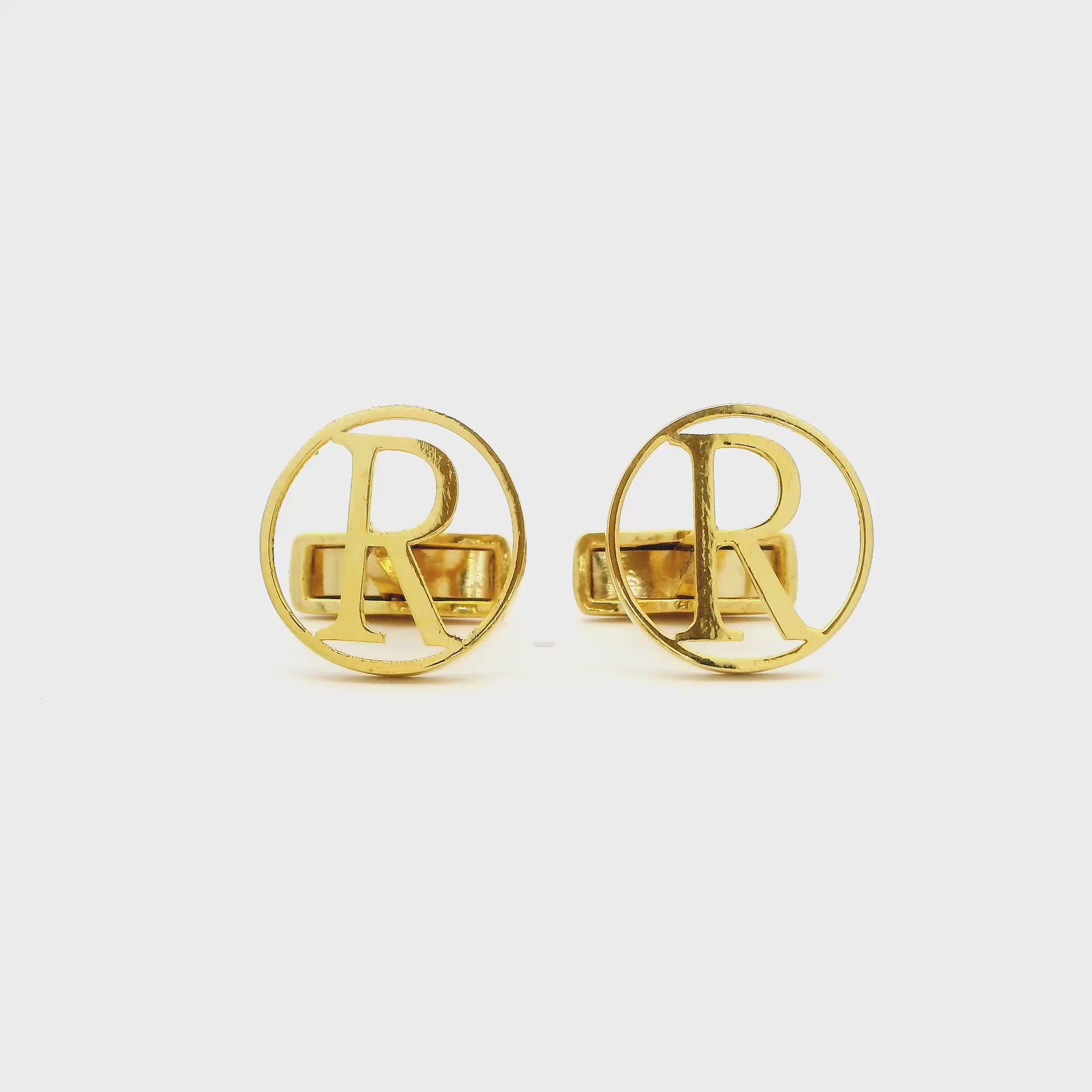 Brawny Lusture Gold Cufflinks for Men