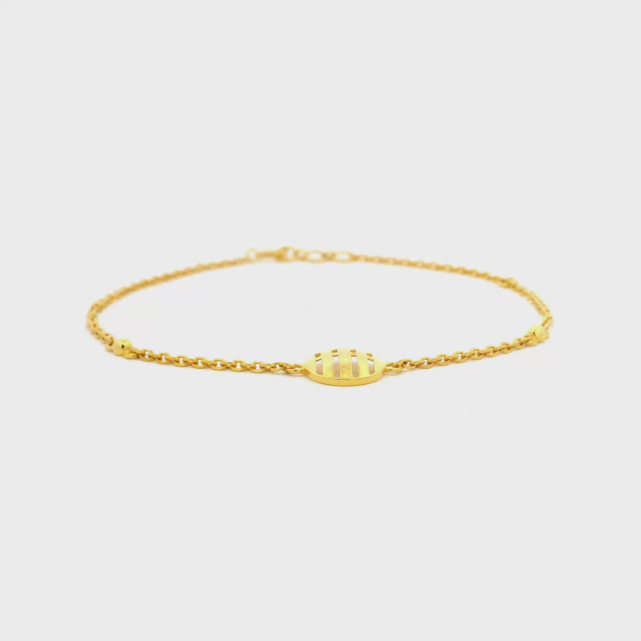 Sleek Glimmer Gold Bracelet for Women