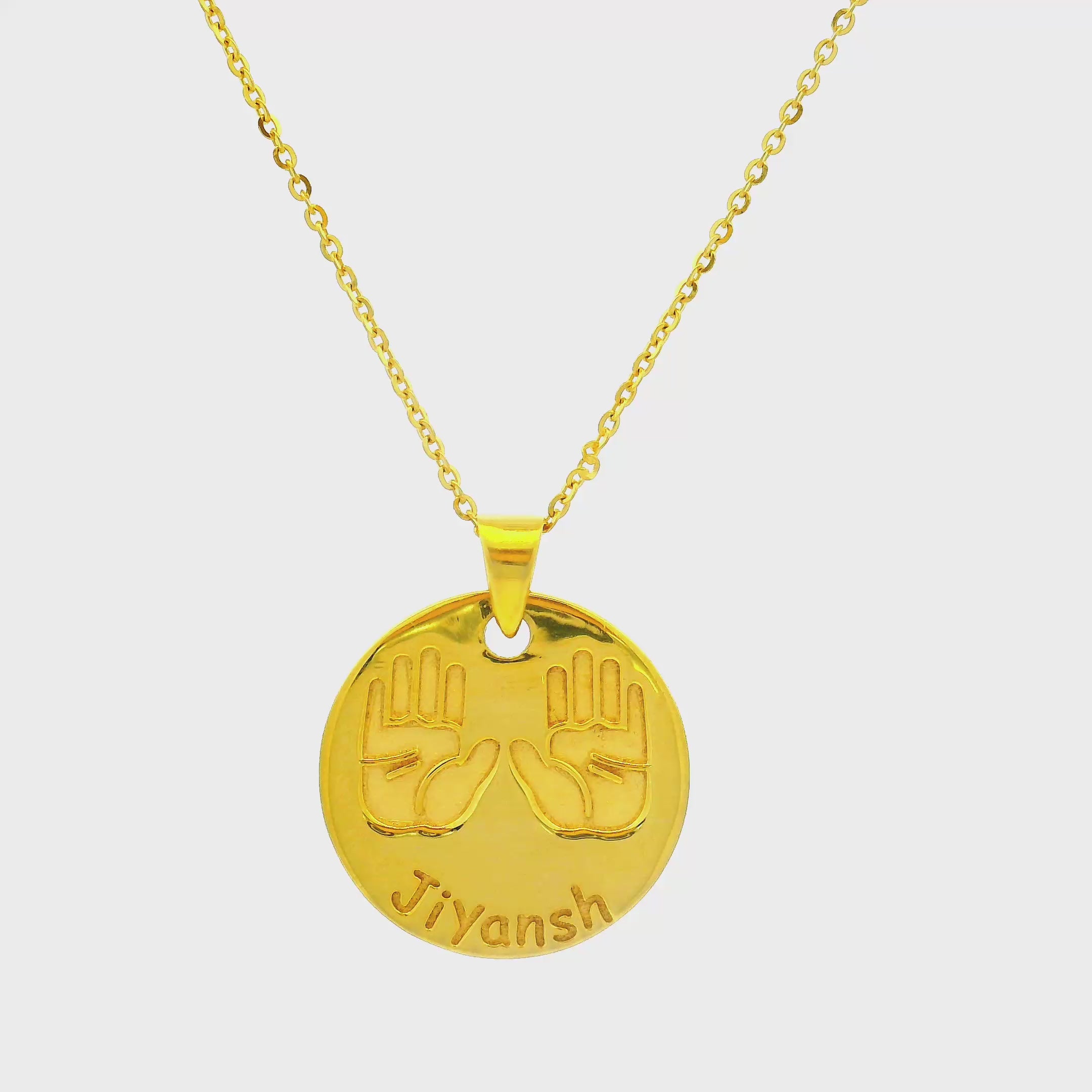 Tiny Jolly Gold Locket with Chain for Kids