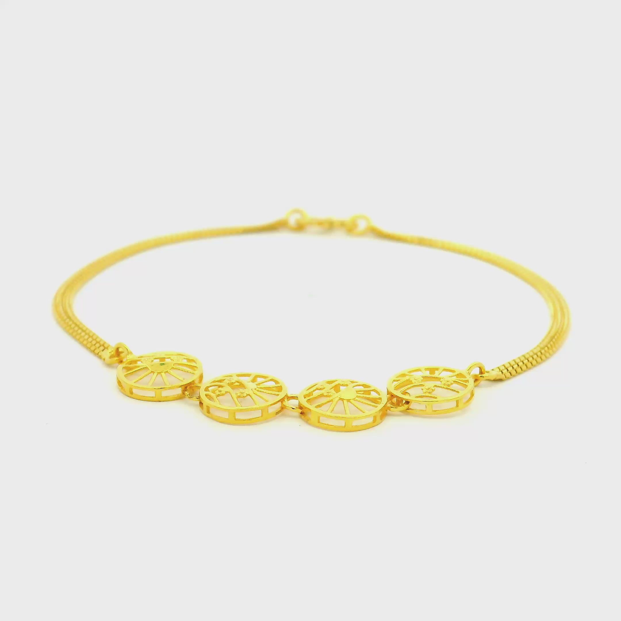 Glimmer in Style Gold Bracelet