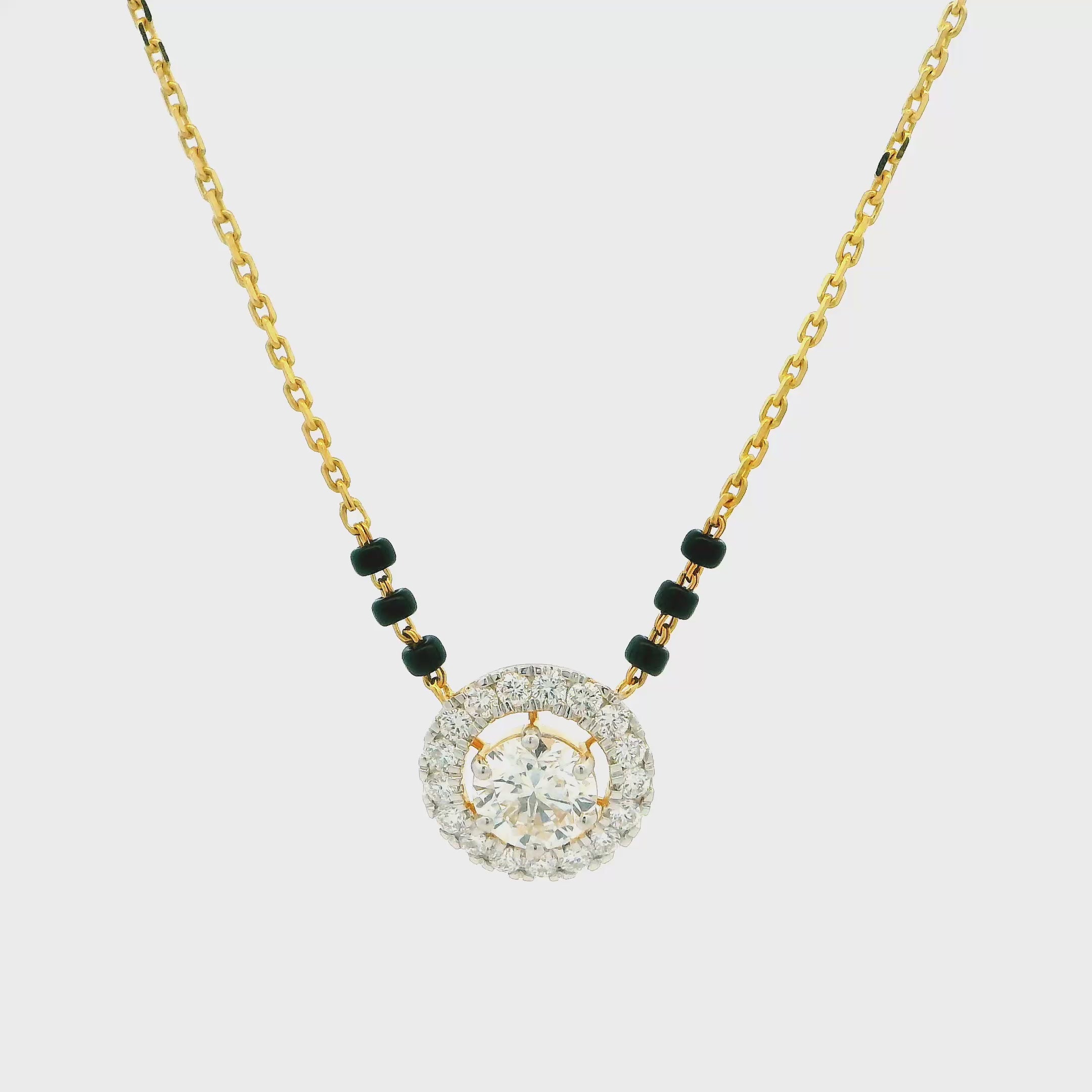 14K Lab Grown Diamond Mangalsutra