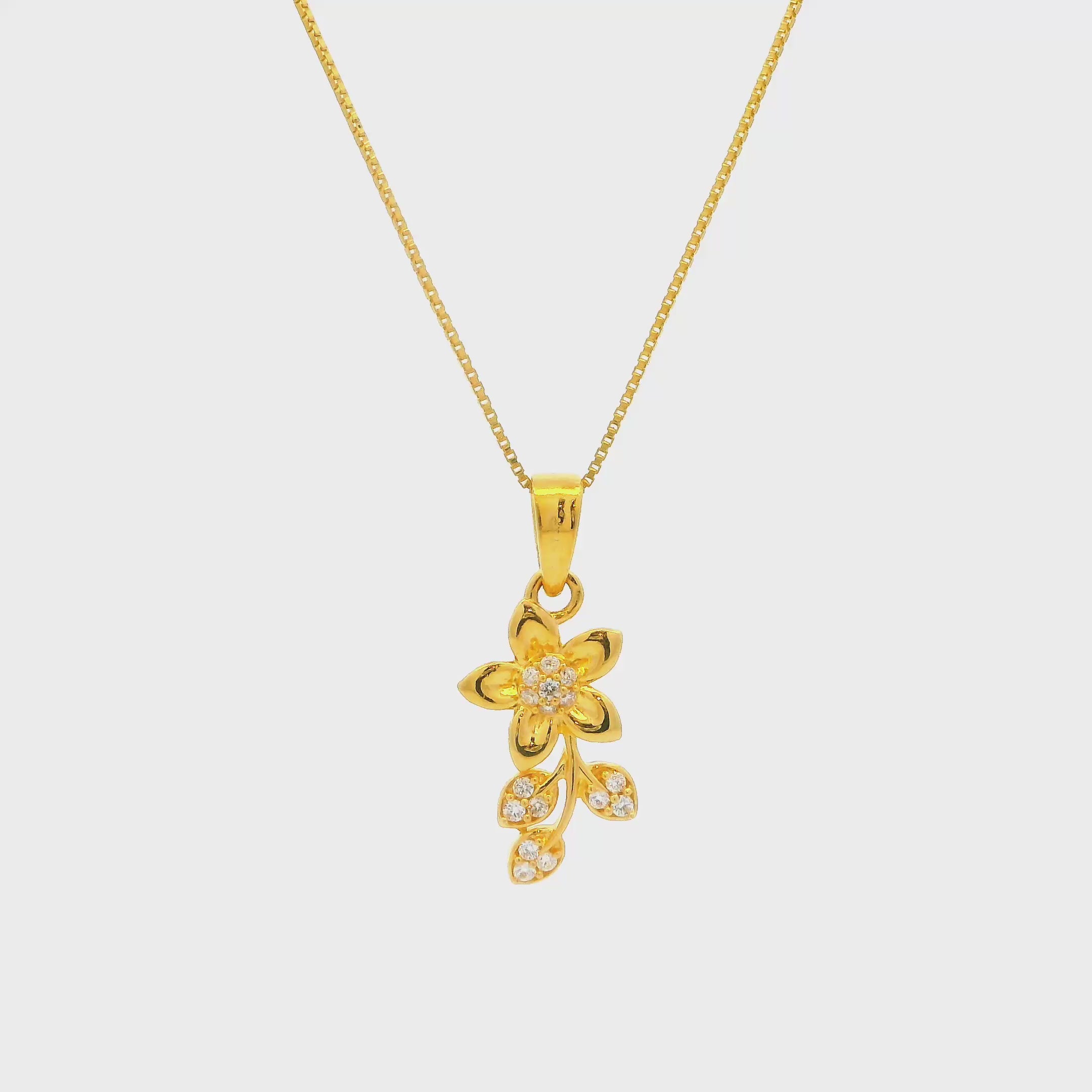 Mesmeric Blossom Gold Pendant