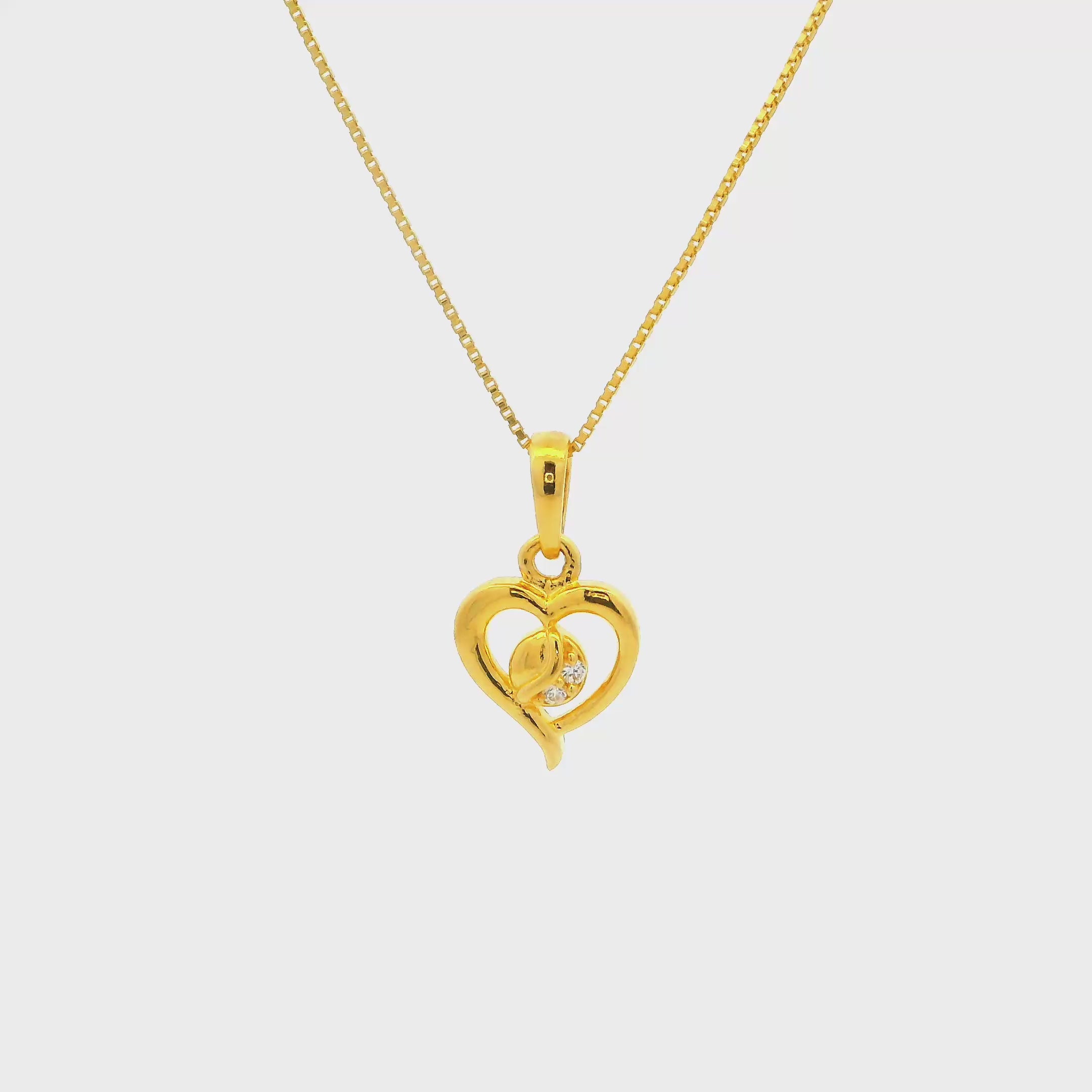 Gleeful Glimmer Gold Pendant for Women