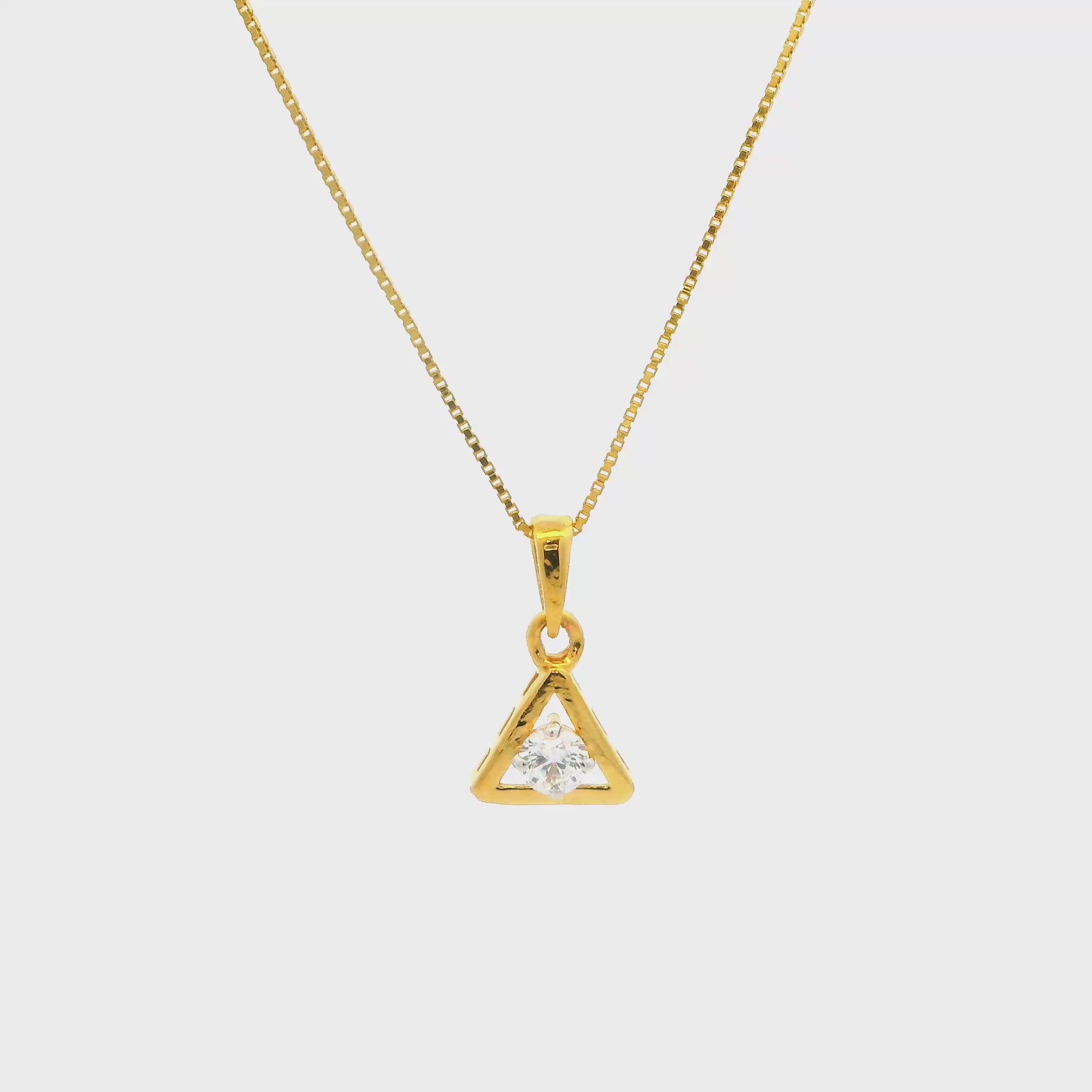 Trigonal Shimmer Gold Pendant