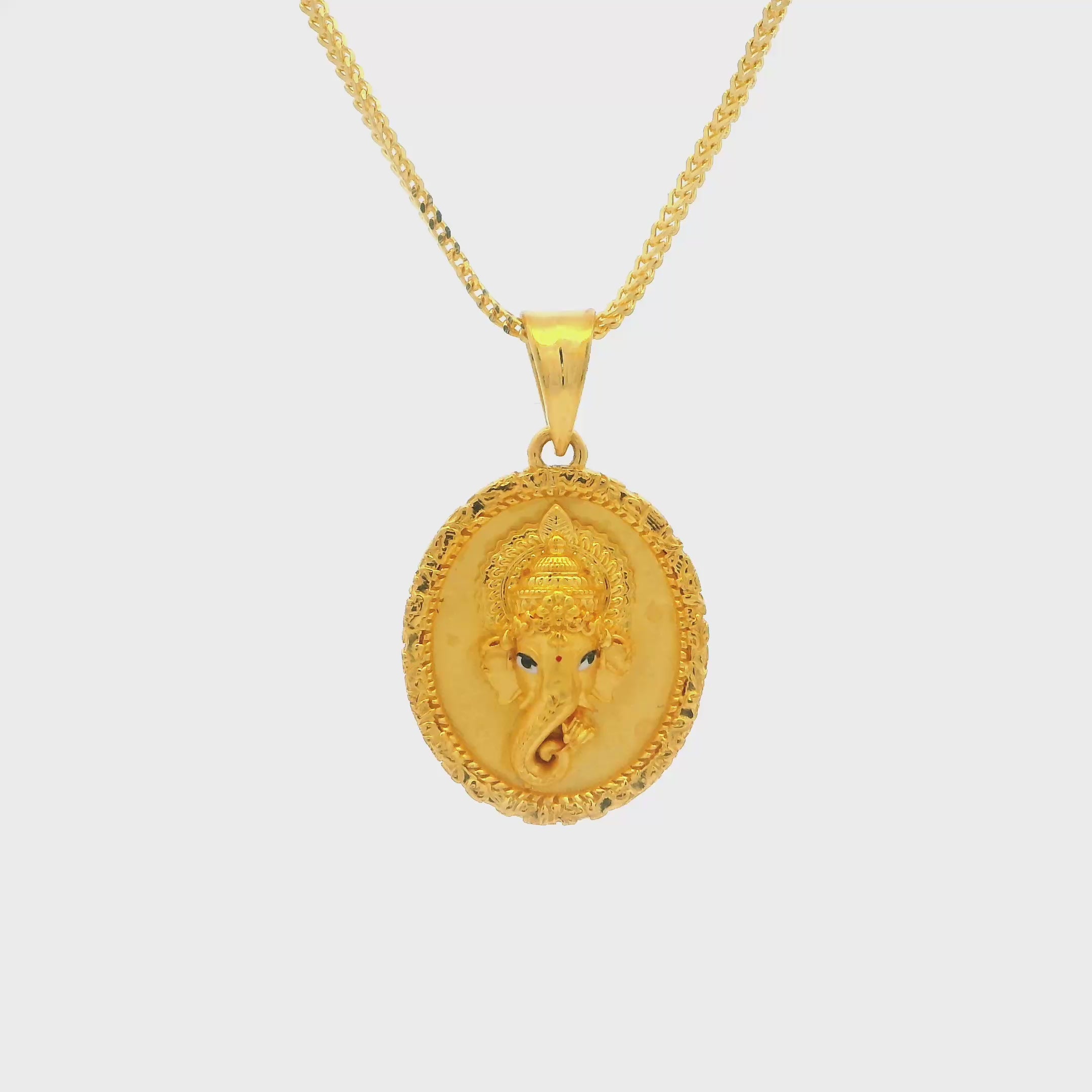 Ethereal 22K Gold Ganesha Locket for Men