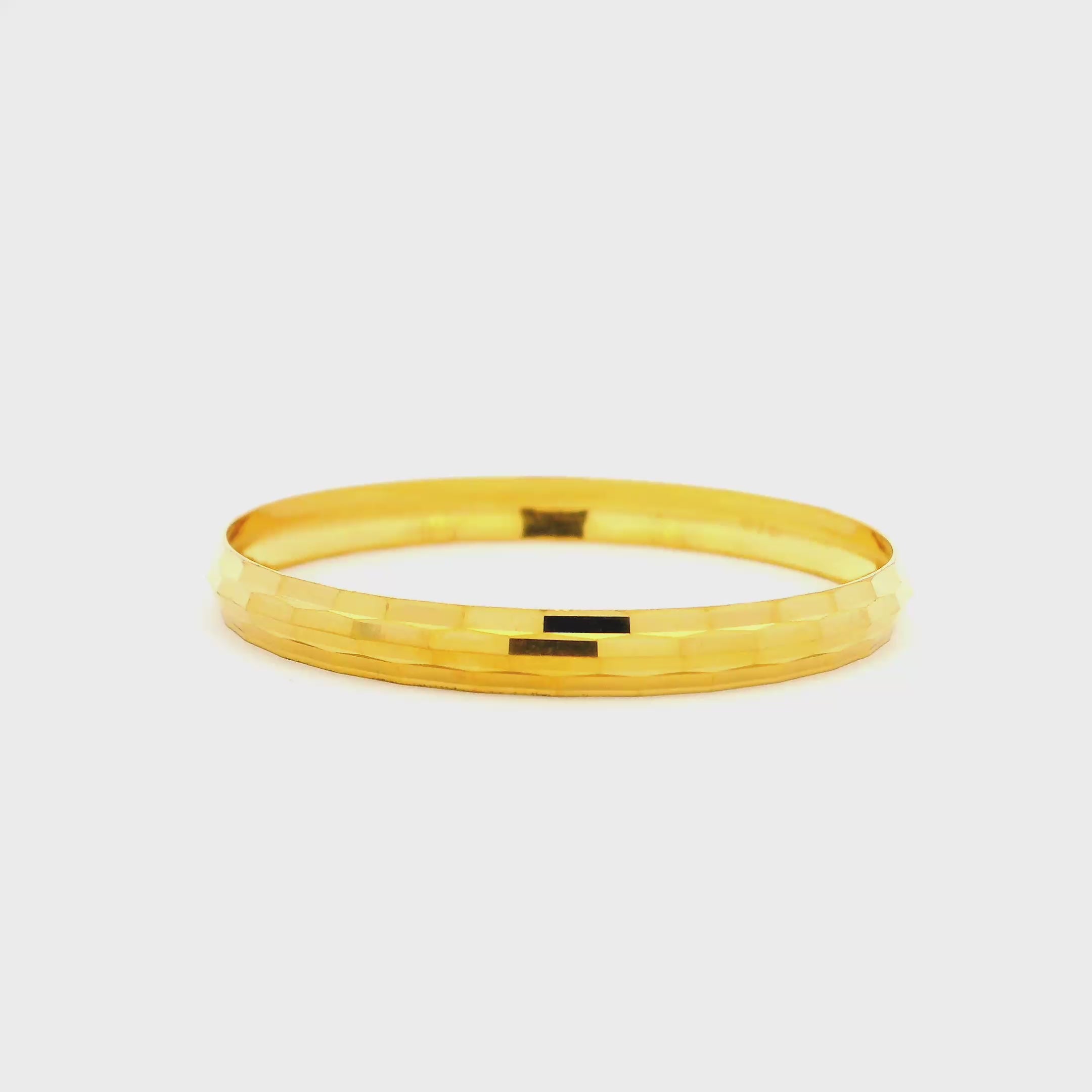 Joyful Glow Gold Infant Bangle