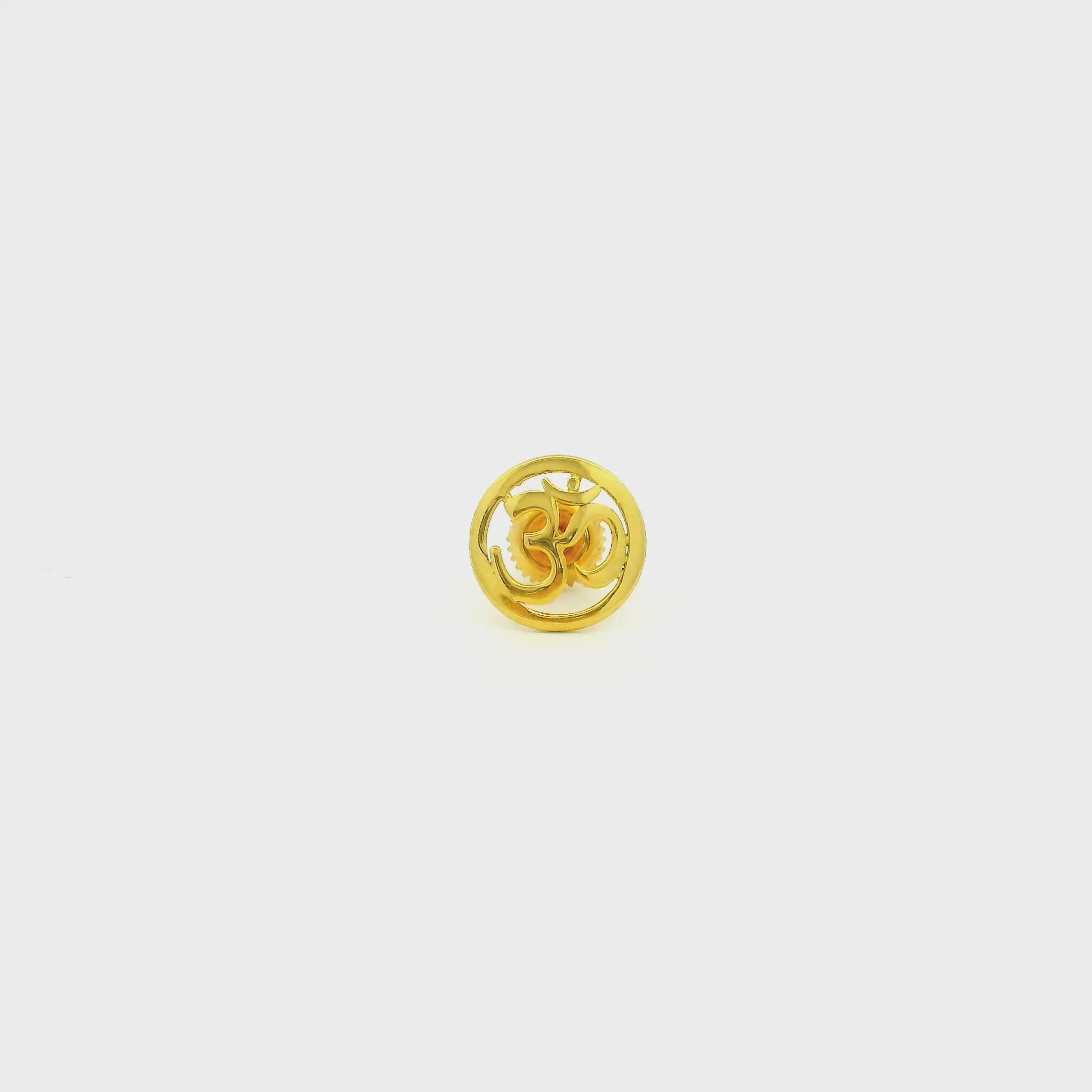 Divine Om Gold Stud