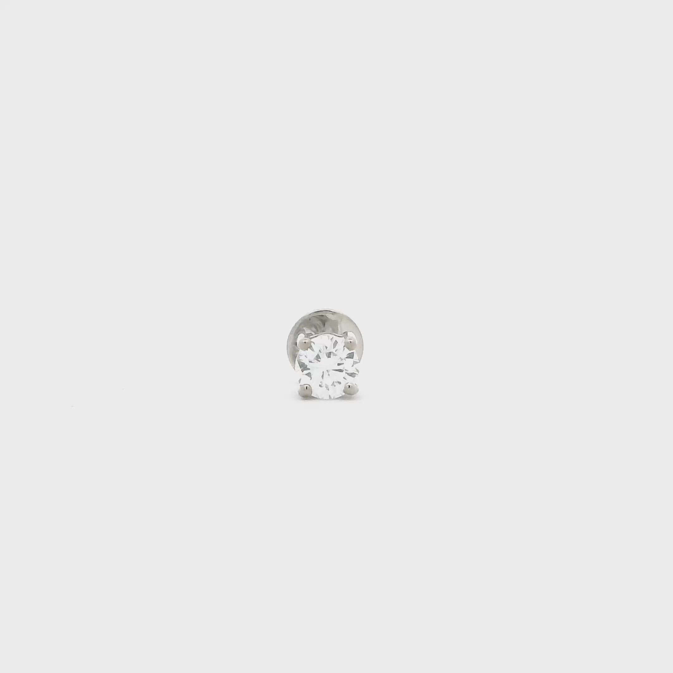 14K Lab Grown Diamond Stud For Men