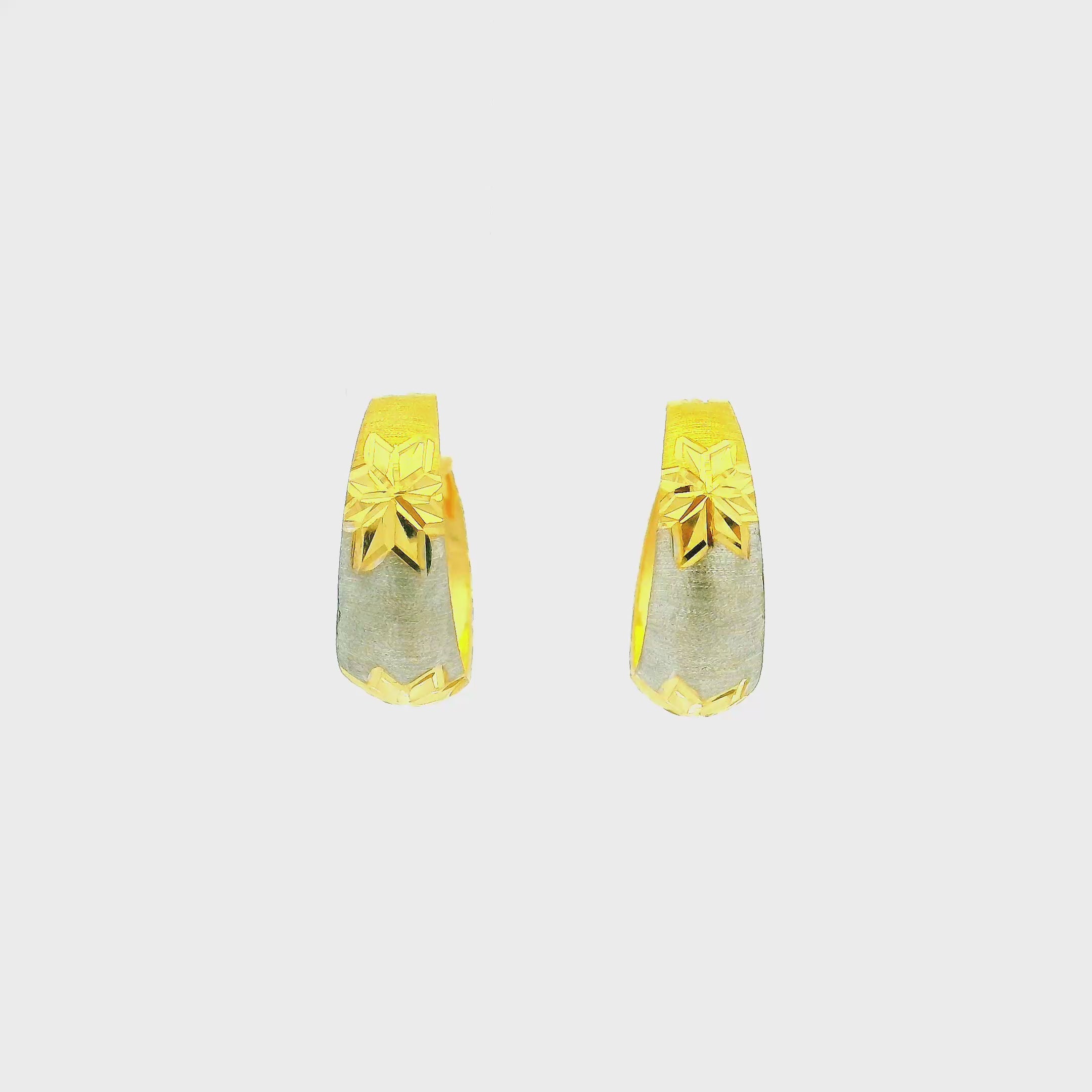 Stunning Charm Gold Hoops