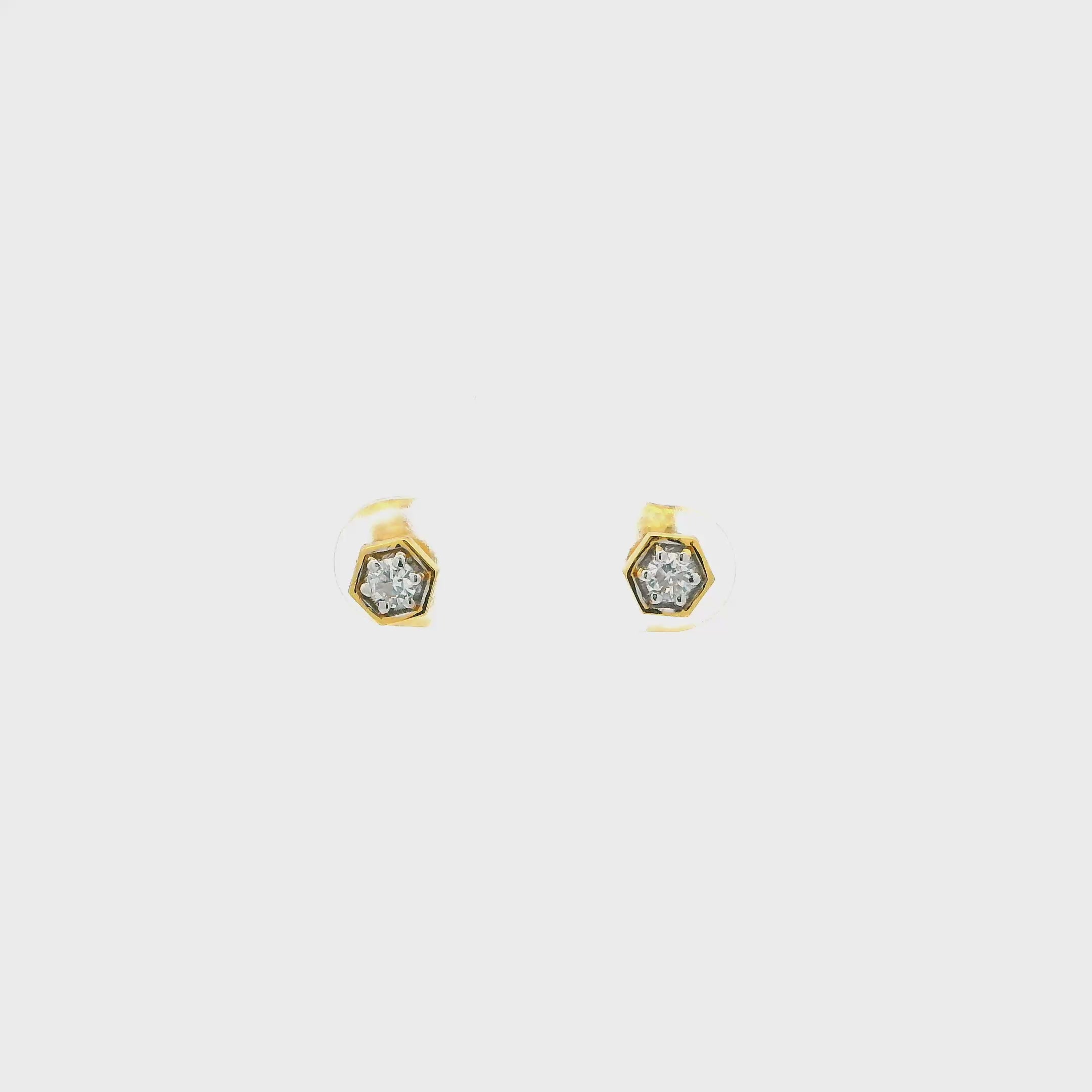 Tiny Charm 18K Women Gold Earrings