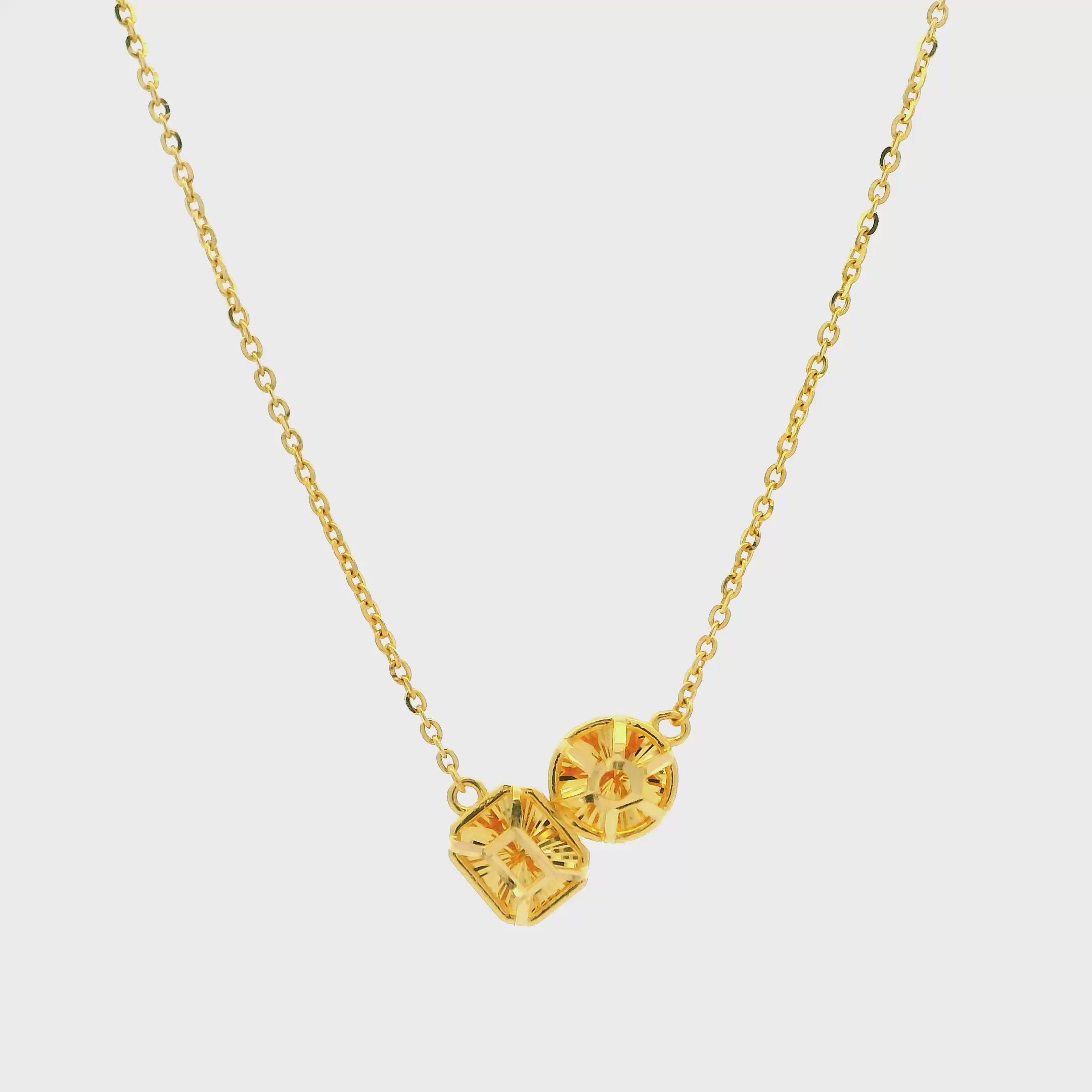 Elite Charm Gold Necklace Set