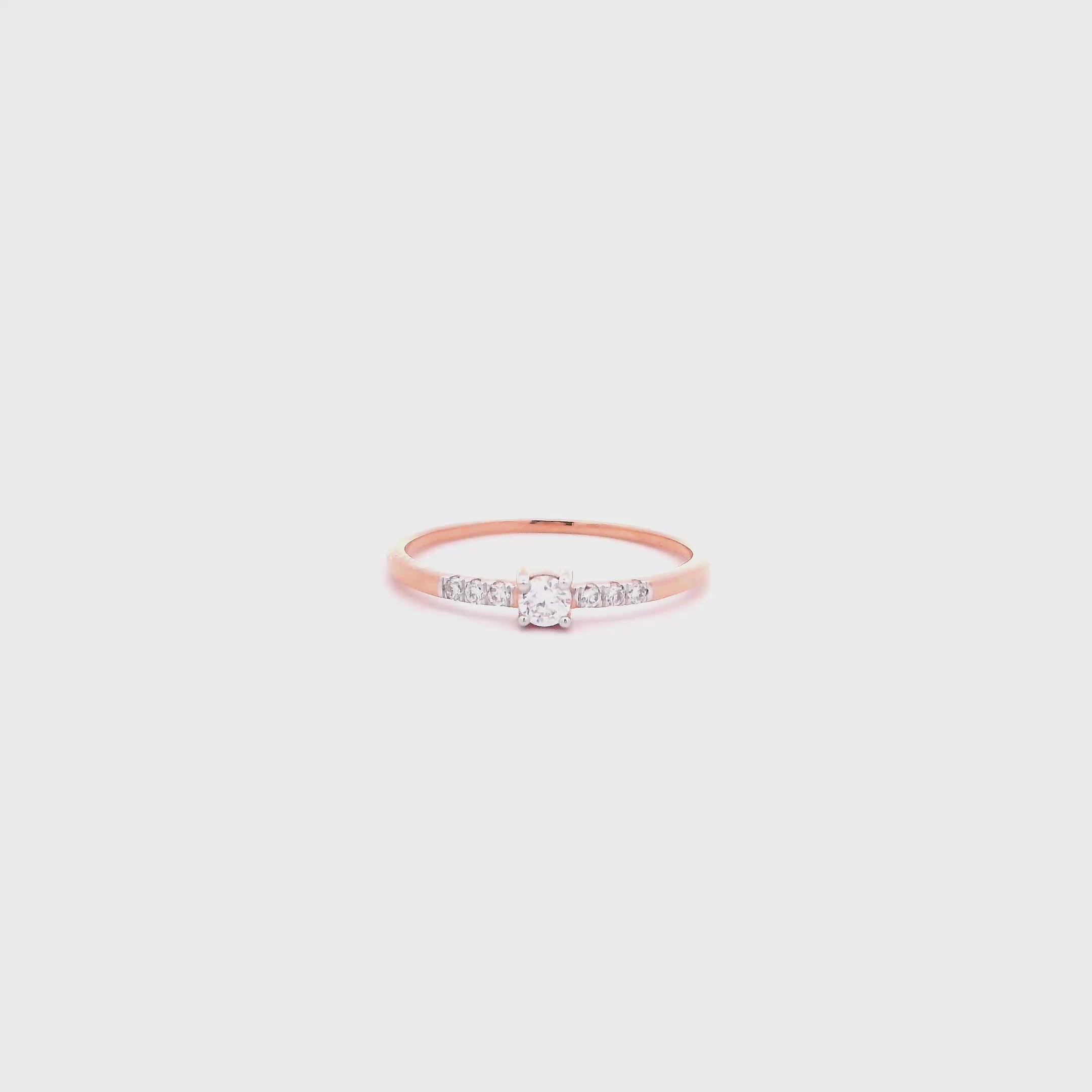 Graceful Shine 14K Lab Grown Diamond Ring For Women