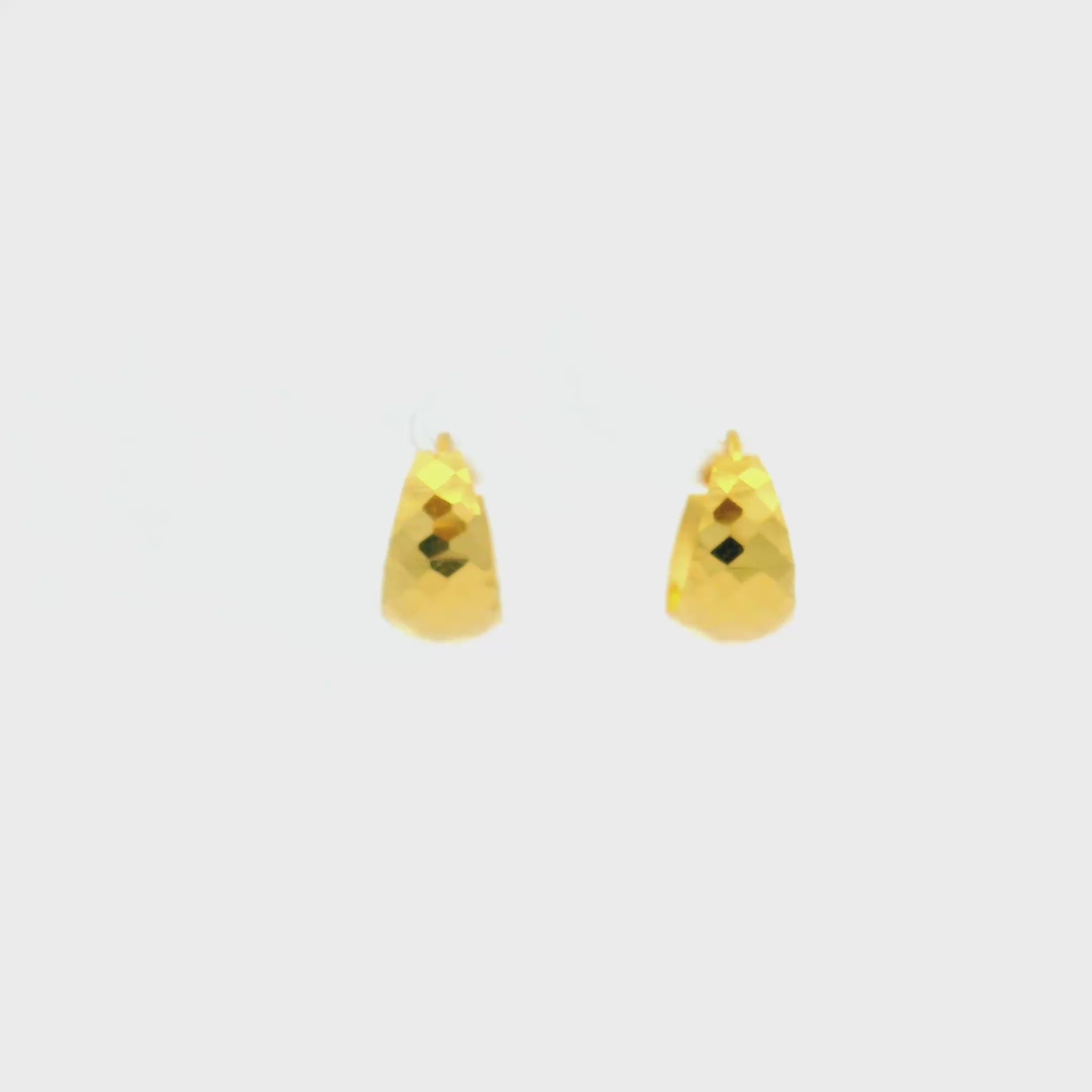 Warm Shine Gold Earrings for Kids