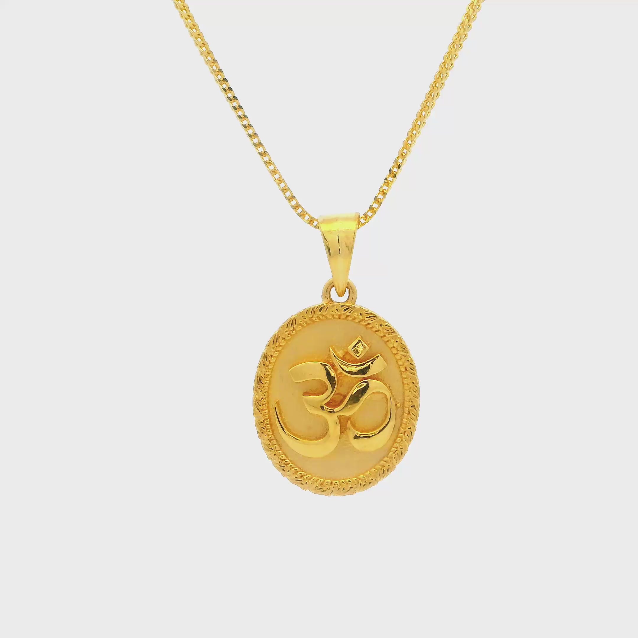 Eternal Elegance 22K Gold Om Locket for Men