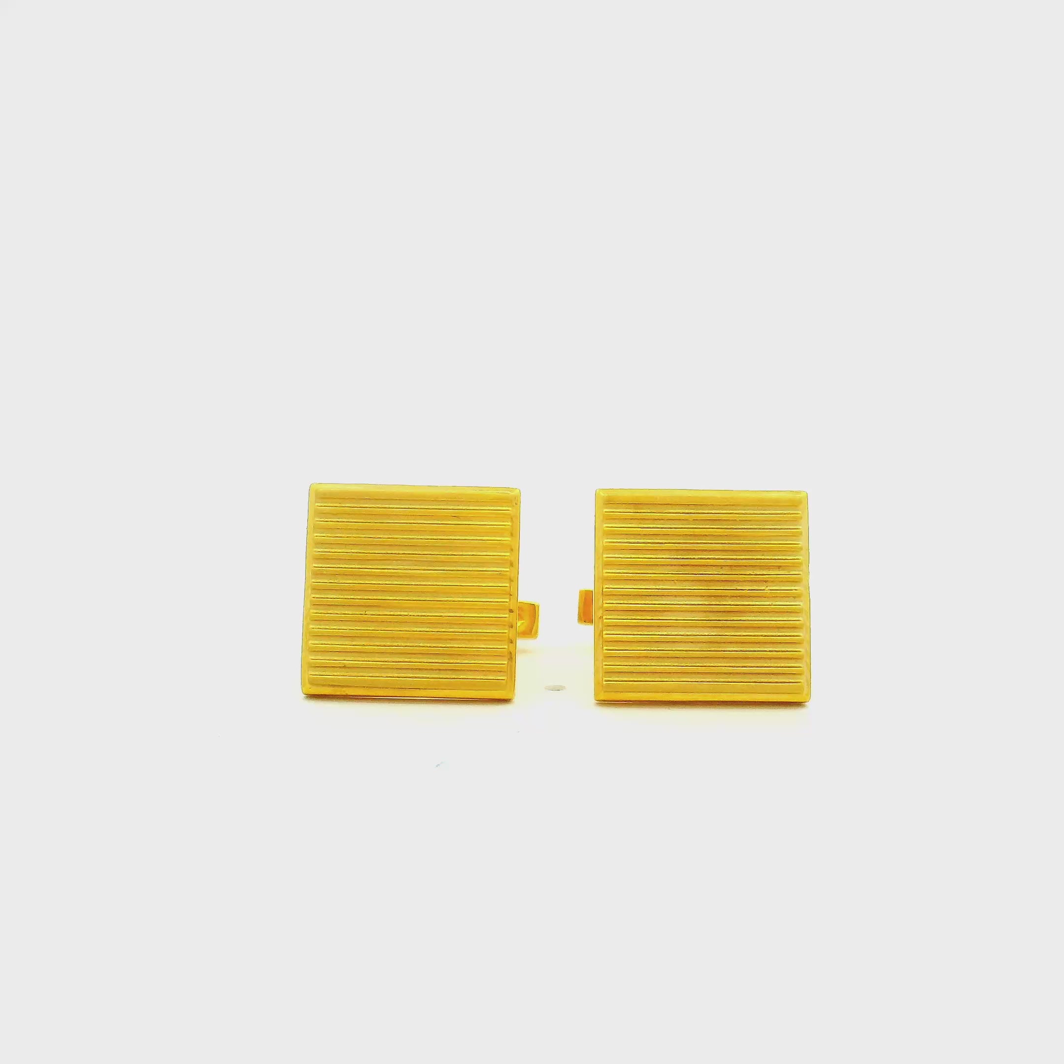 Edgy Glow Gold Cufflinks