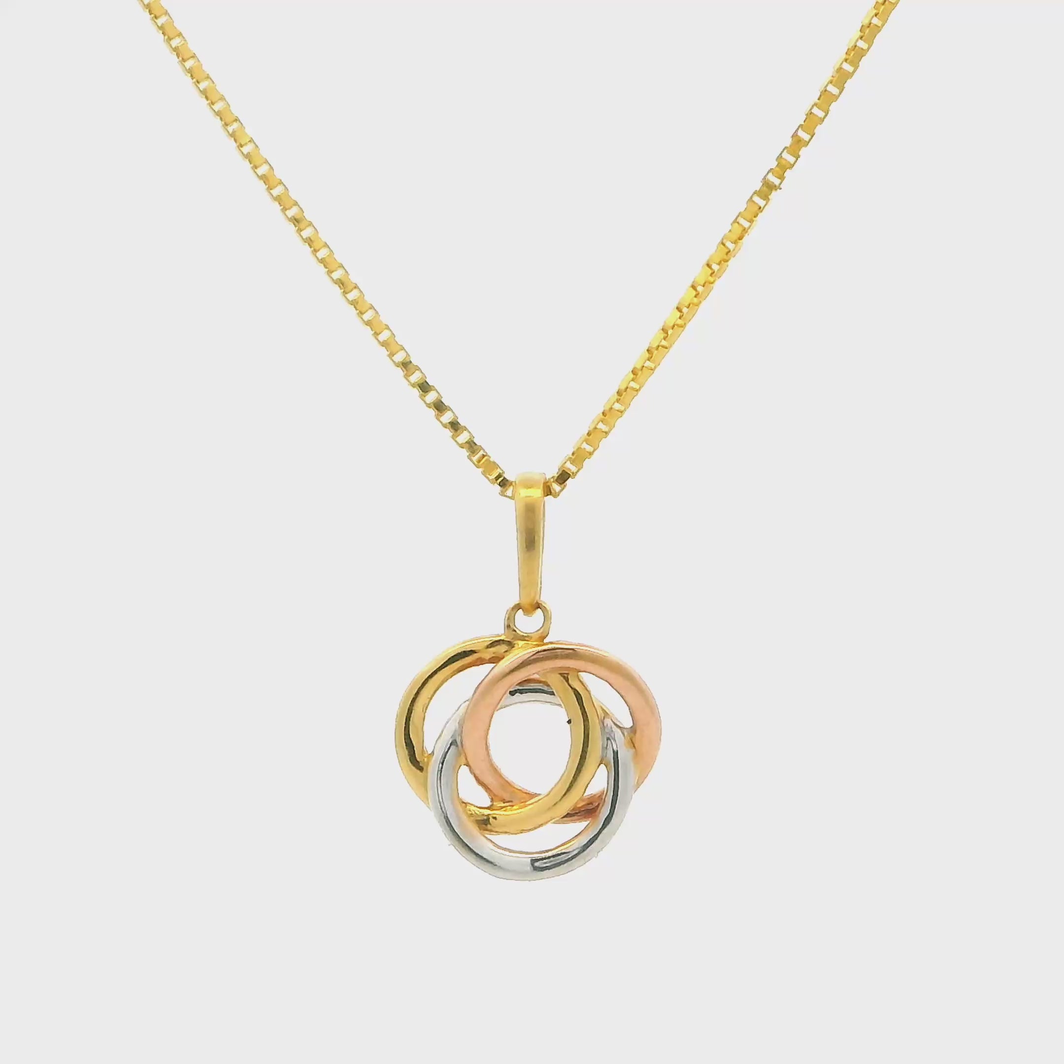 Modern Swirls Gold Pendant