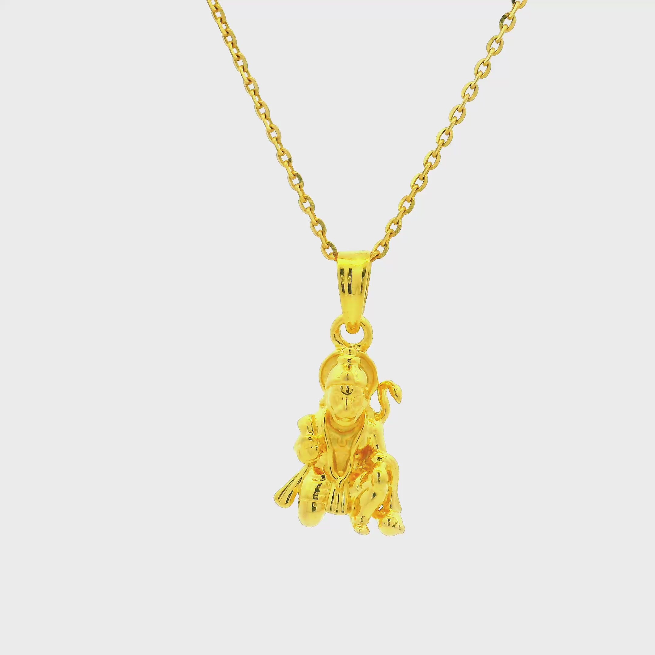 Mighty Gold Hanuman Locket for Men