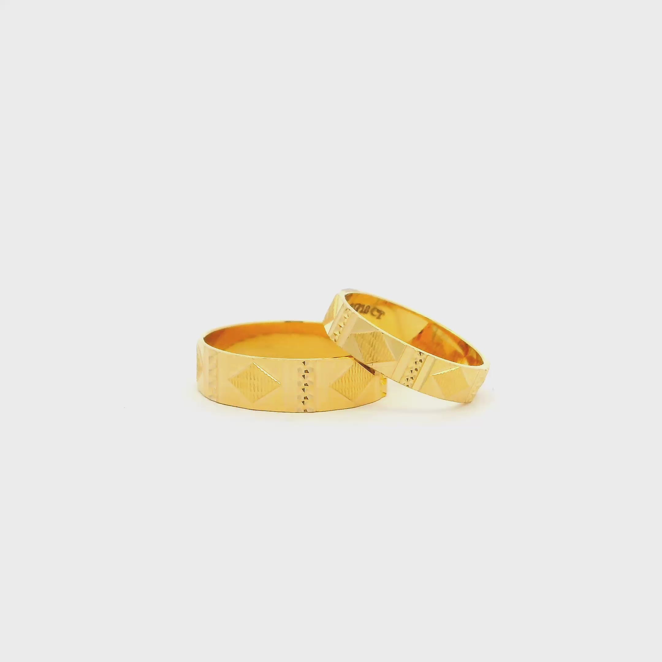 Precious Vow Gold Couple Rings