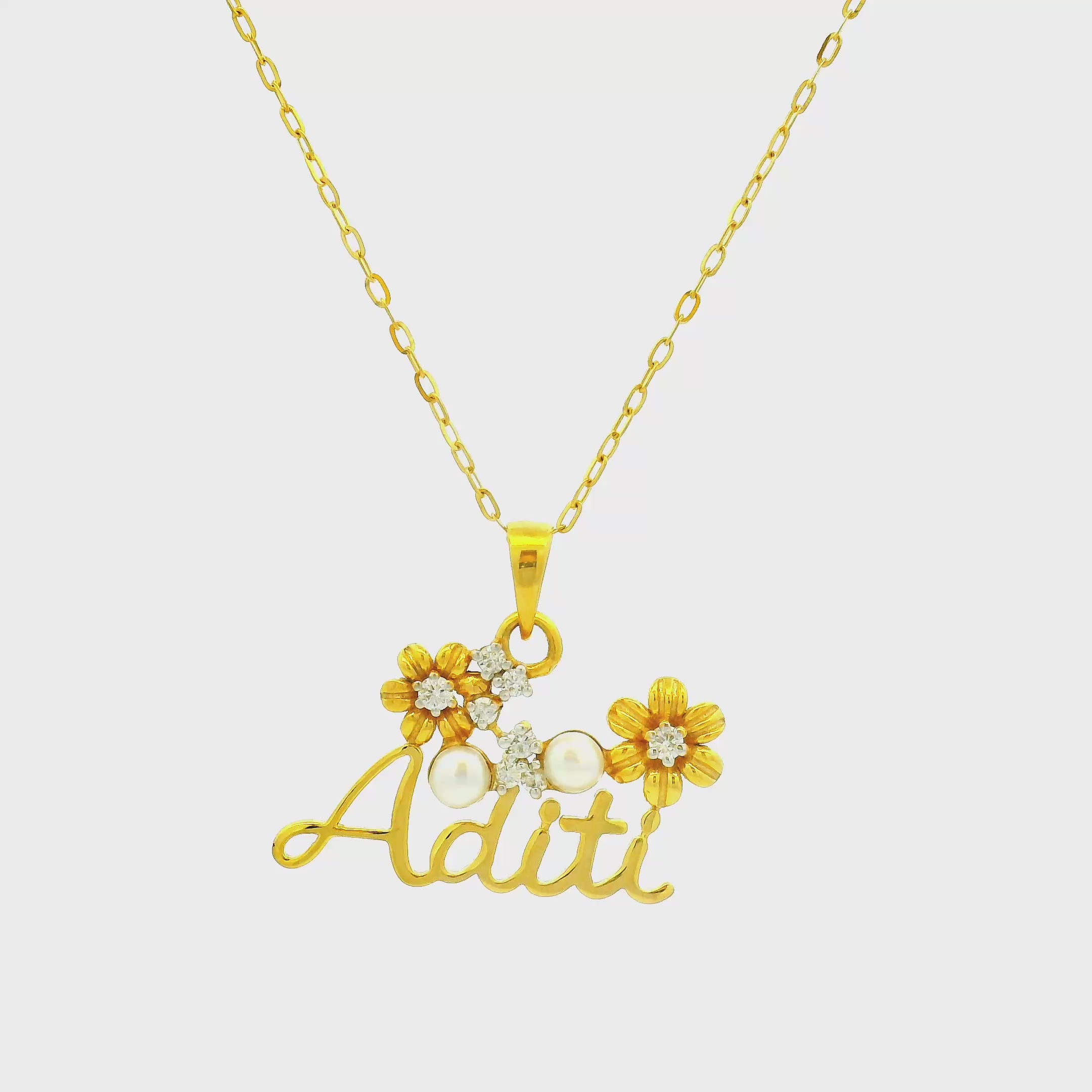 Charming Flower Gold Locket with Chain for Kids