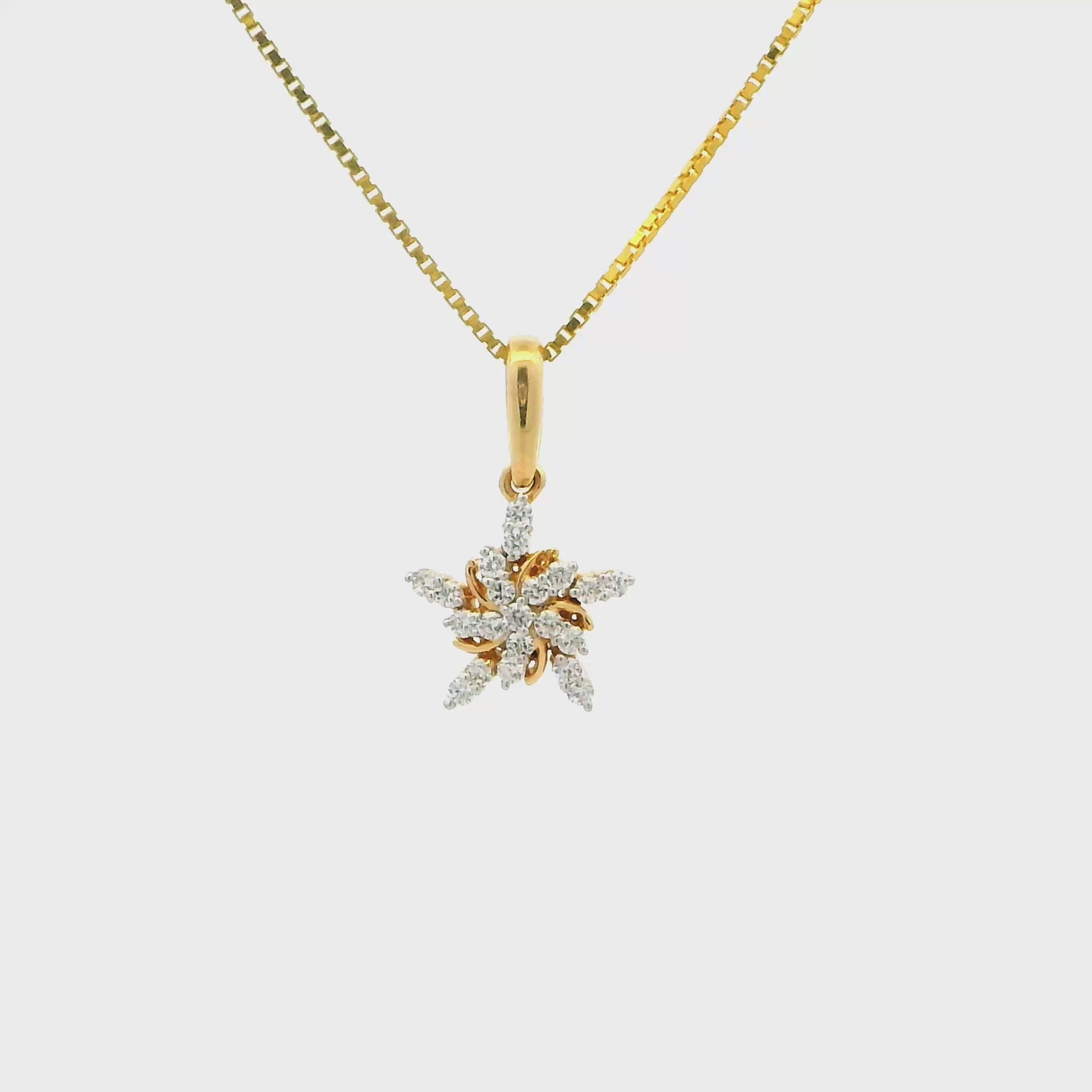 Aesthetic Dazzling Bloom Gold Pendant
