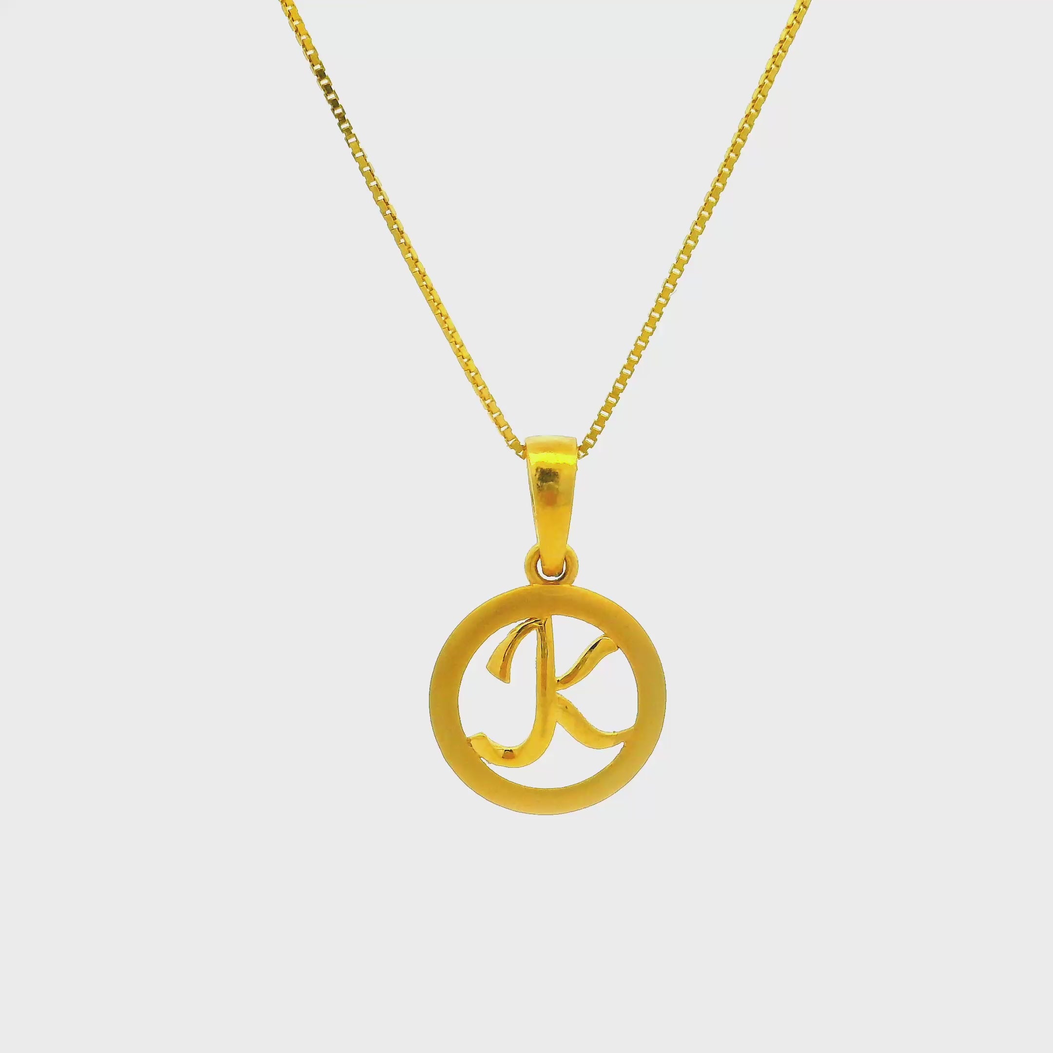 Glimmering K Gold Locket for Kids