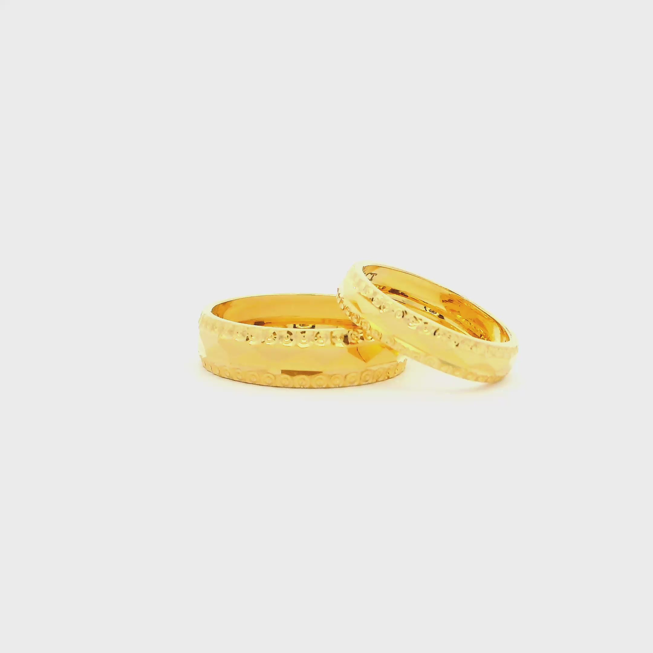 Glamourous Unity Gold Couple Rings
