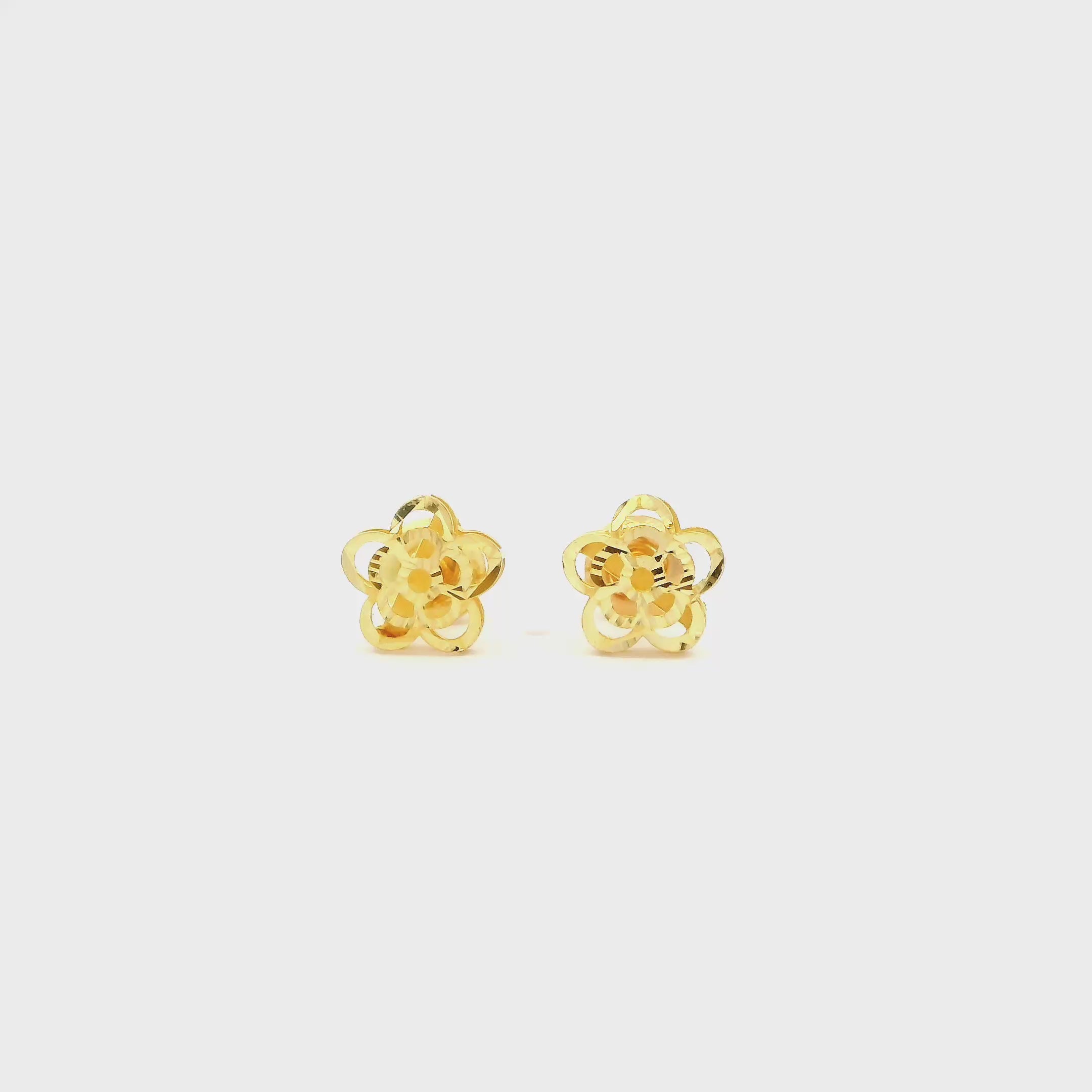 Shiny Stars Gold Earrings for Kids