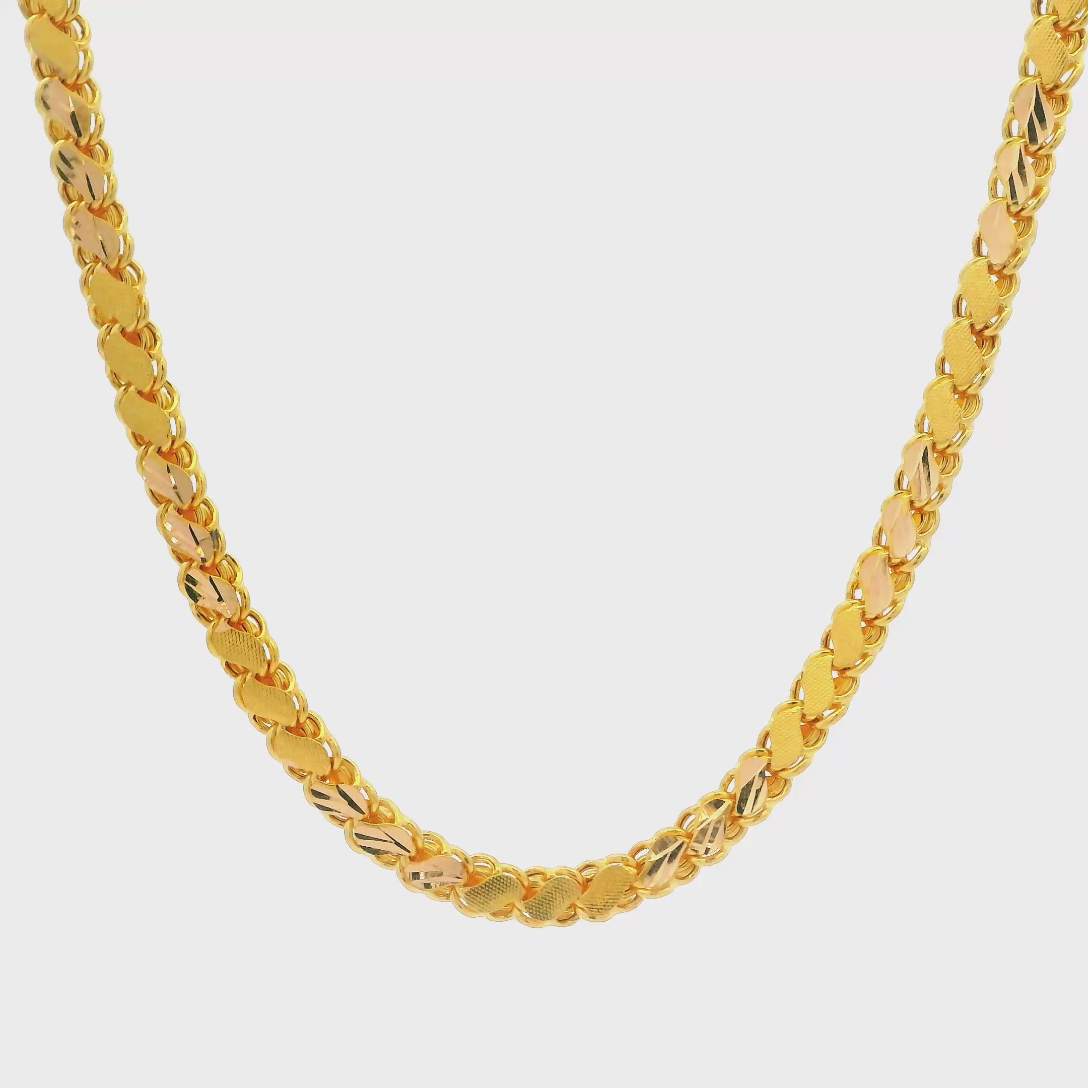 Brawny Aura 22K Gold Chain for Men