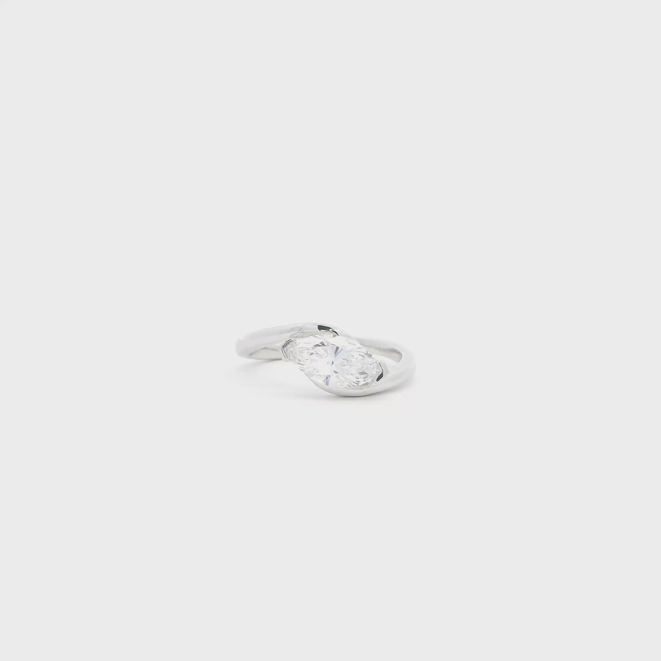 Enticing Shine 9K Lab Grown Diamond Ring For Women