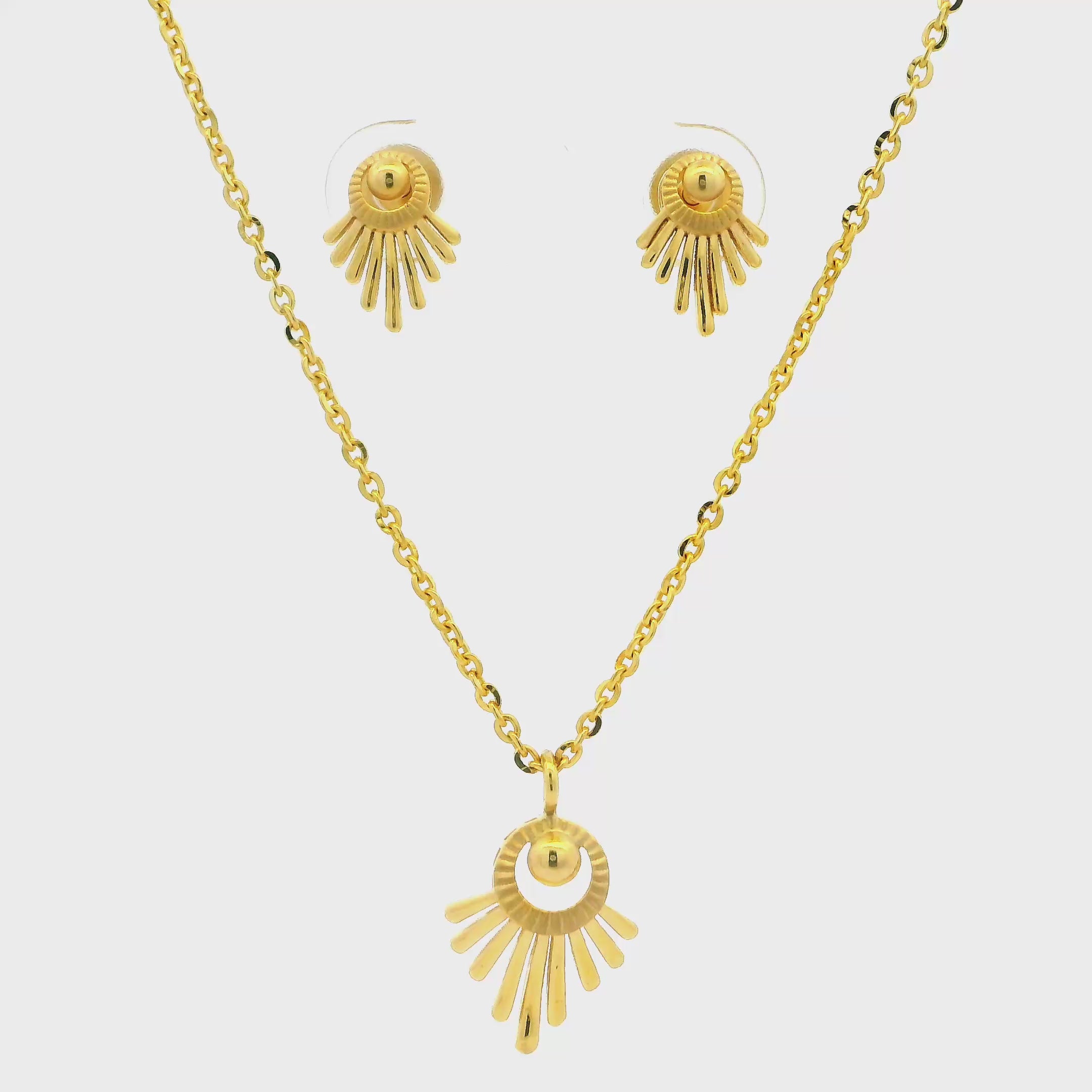Gold Pendant Set