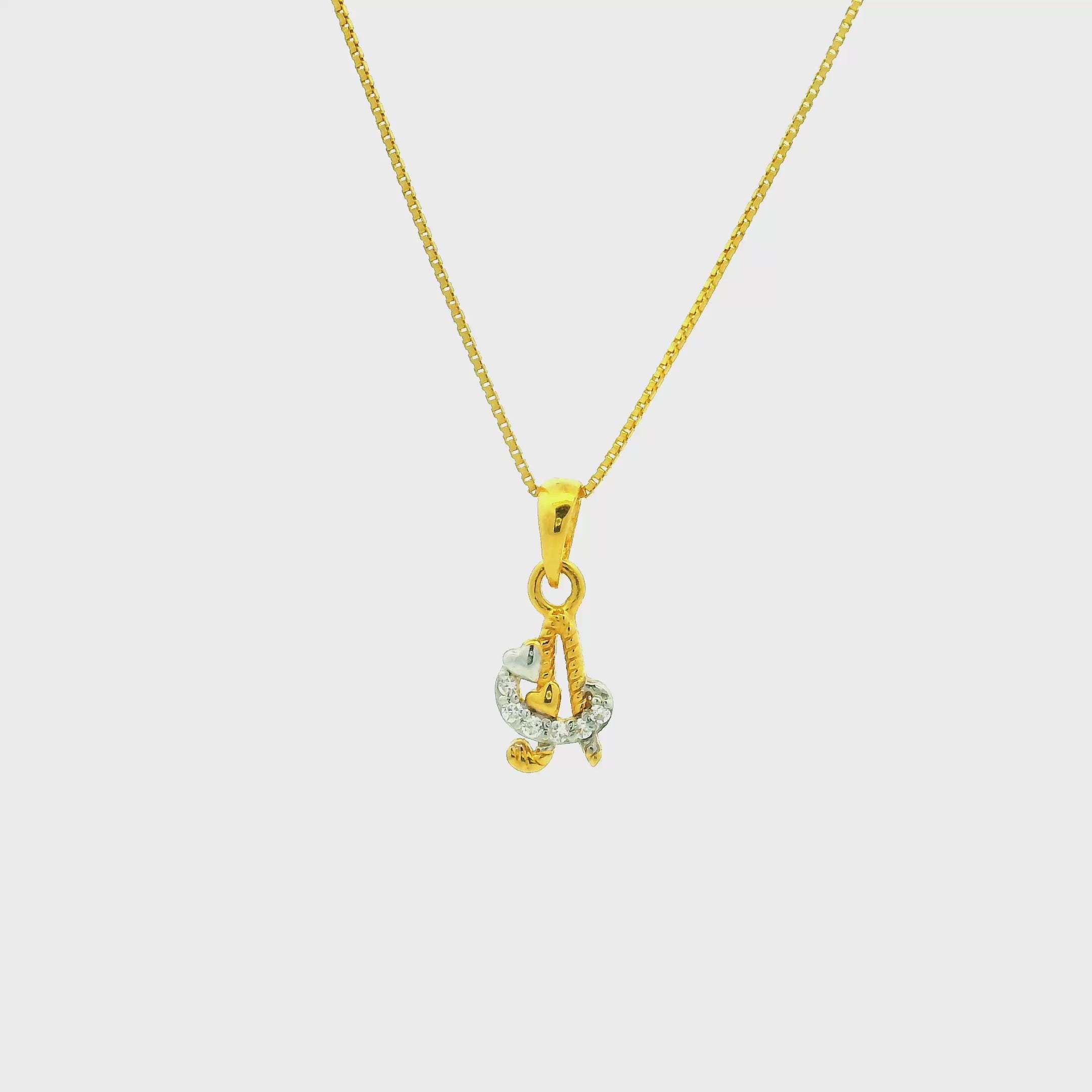 Alluring Dazzle Gold Pendant