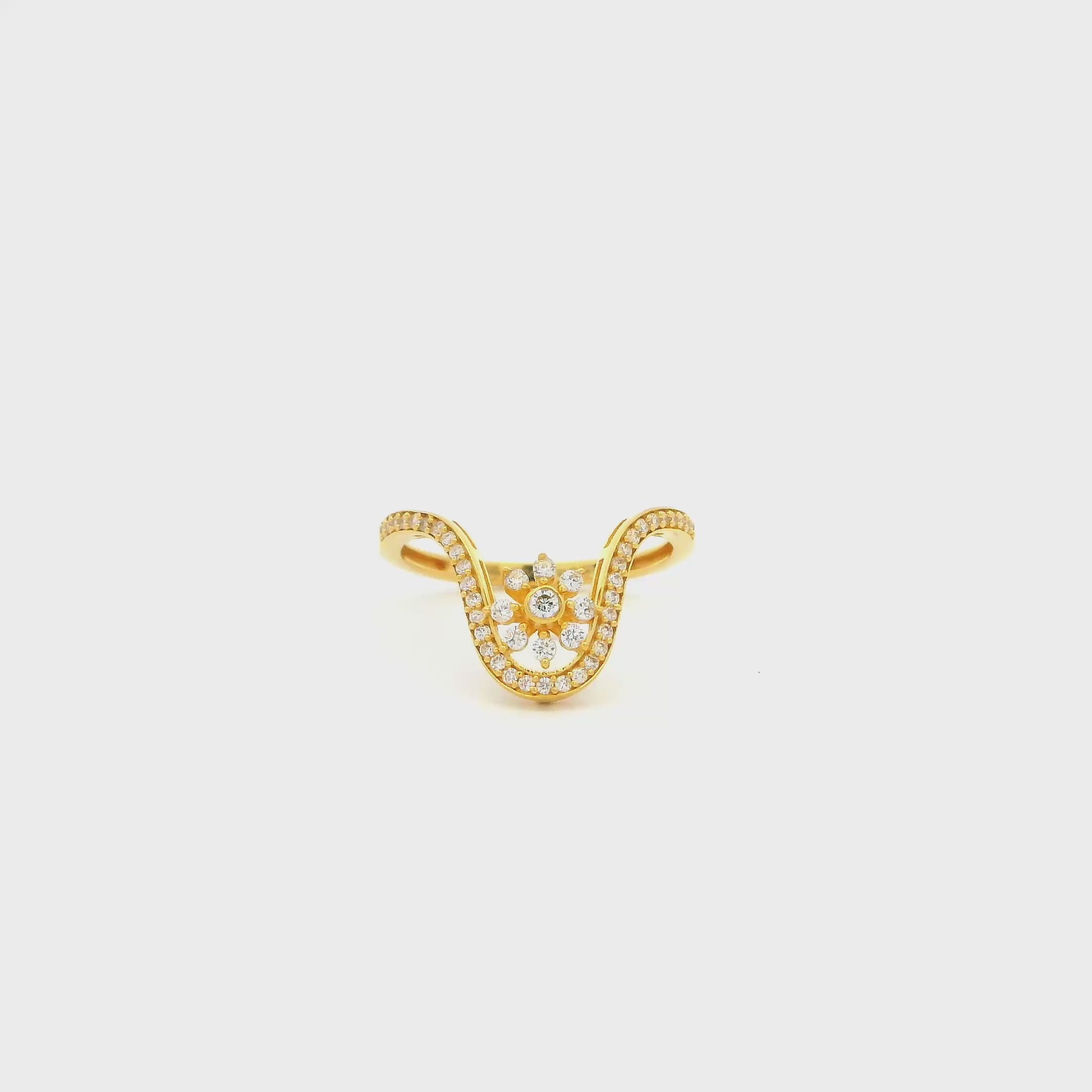 Starlit Grace Gold Ring