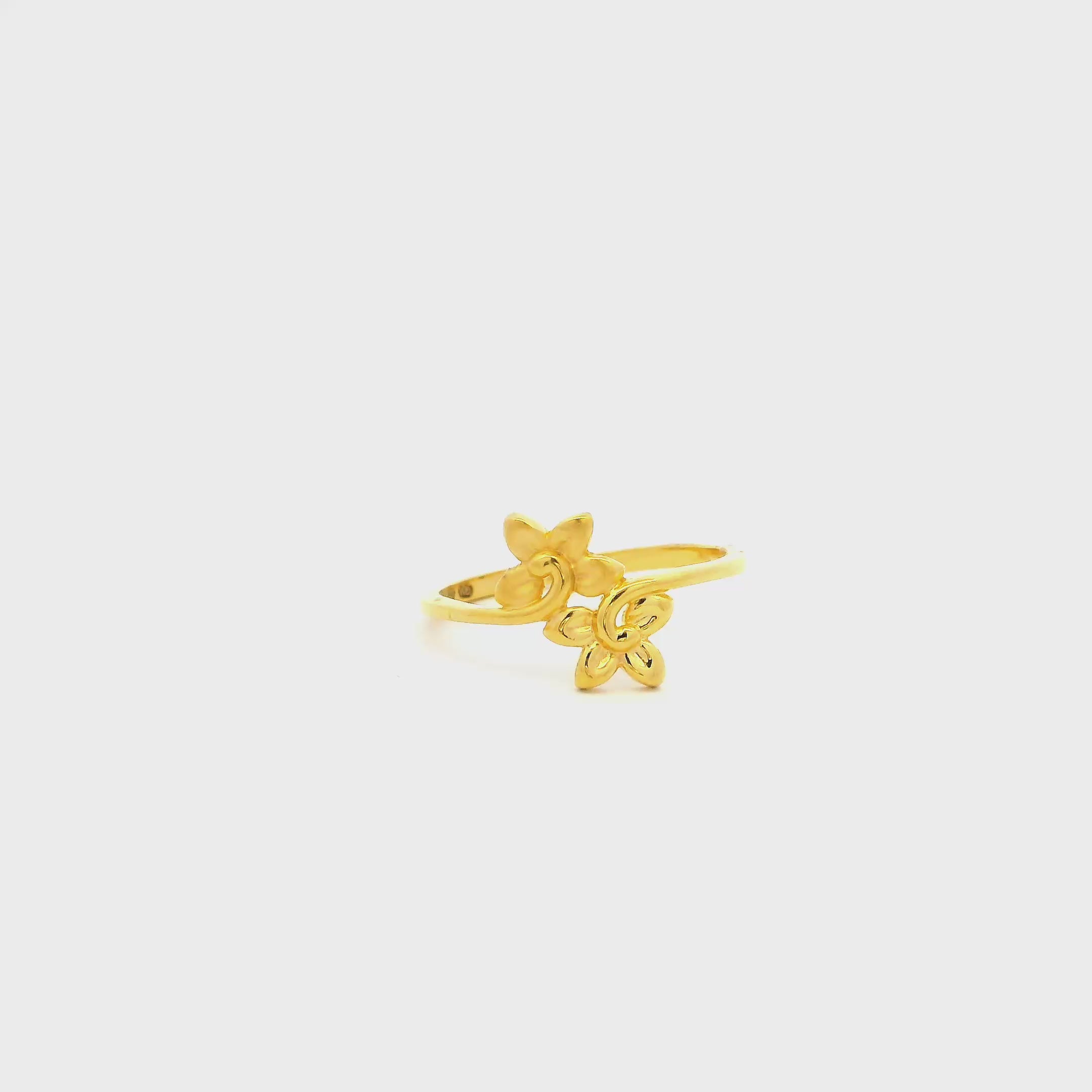 Petal Whisper Gold Ring for Women