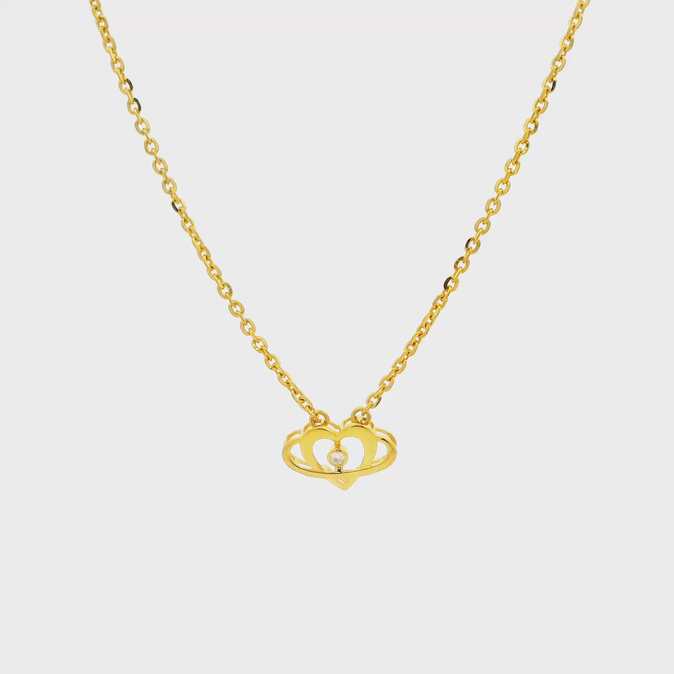Beautiful Heart 18K Gold Locket for Kids