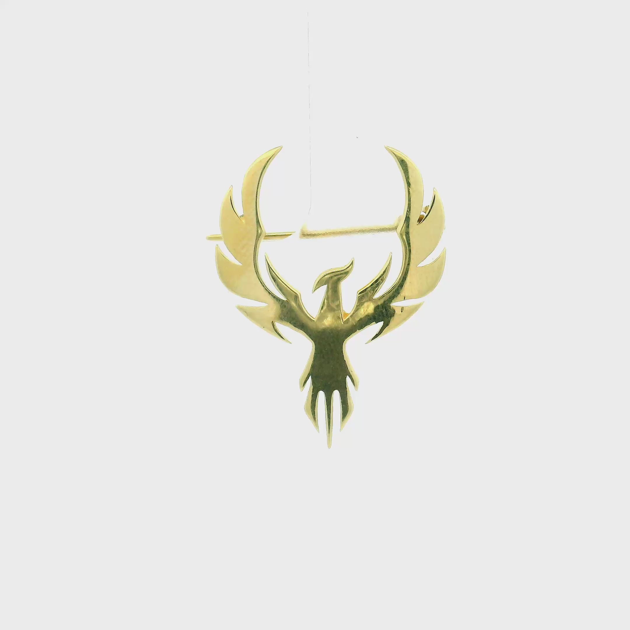 Wings of Freedom Gold Brooch for Men