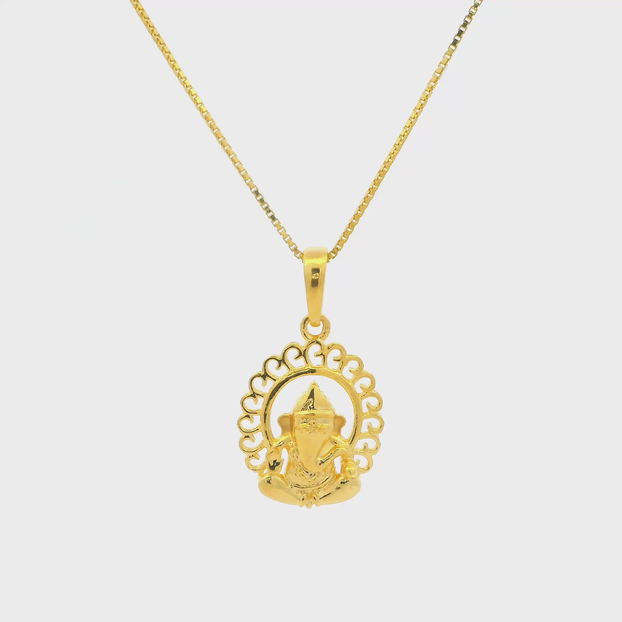 Ethereal Elegance Gold Pendant
