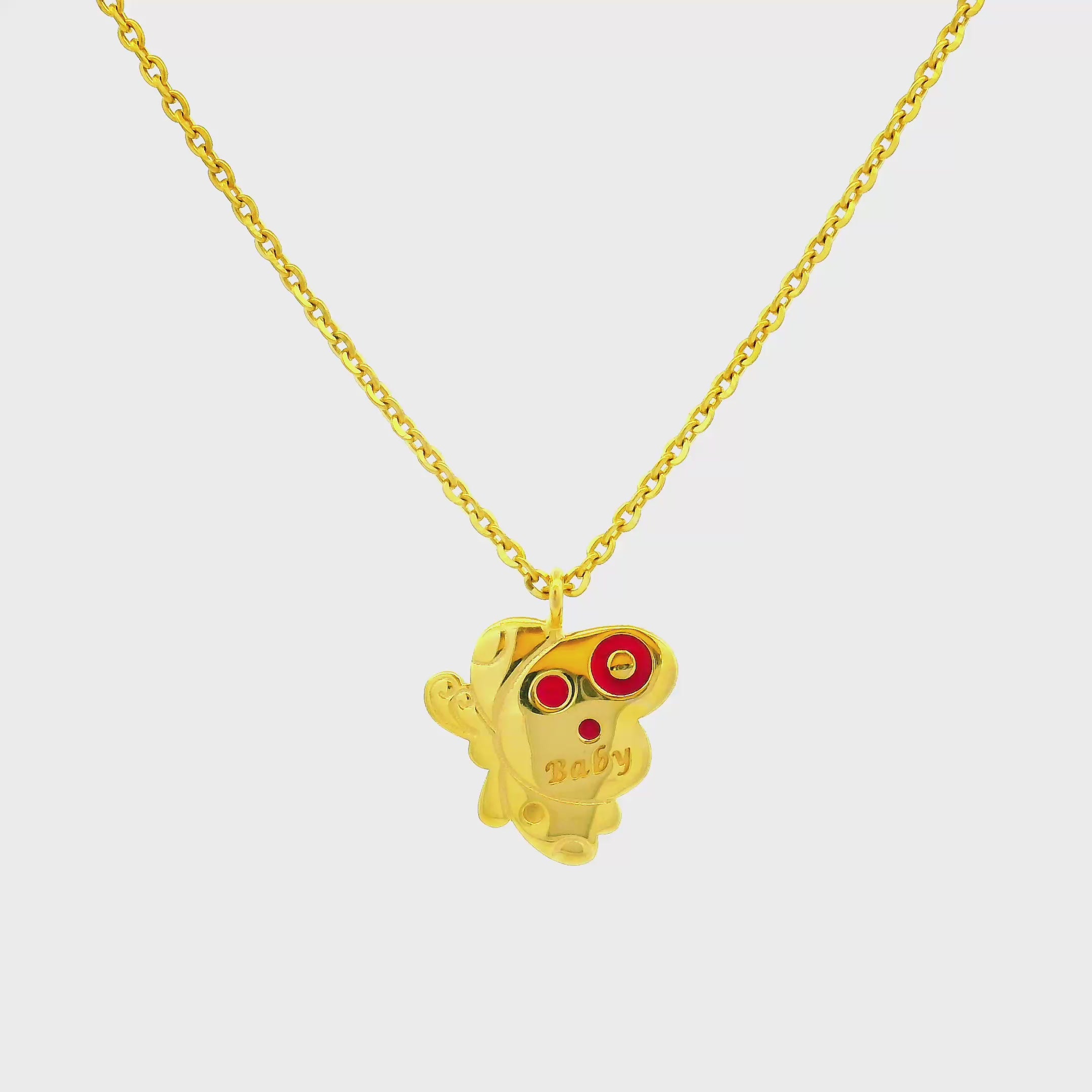 Kids Gold Locket With Chain