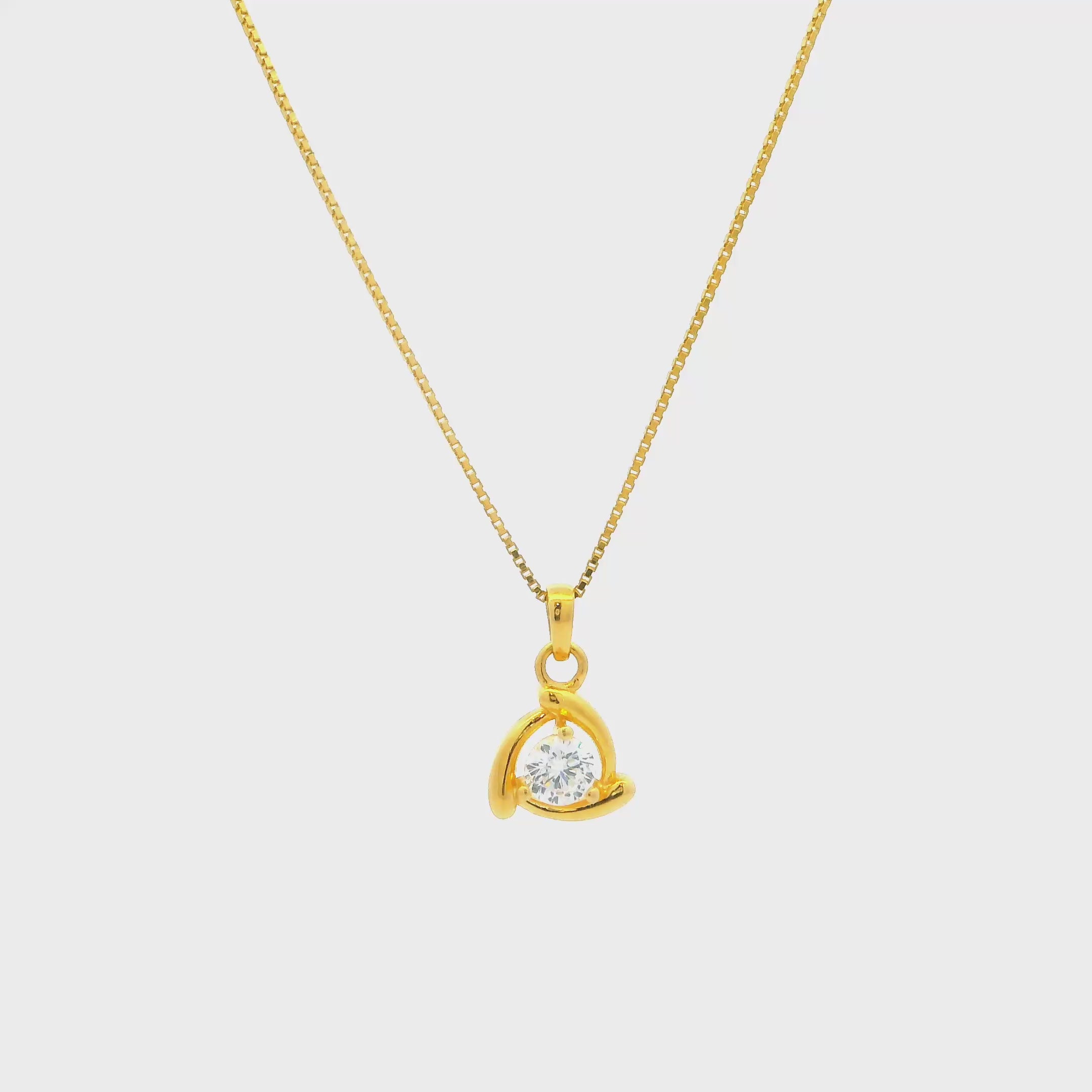 Riveting Shine Gold Pendant