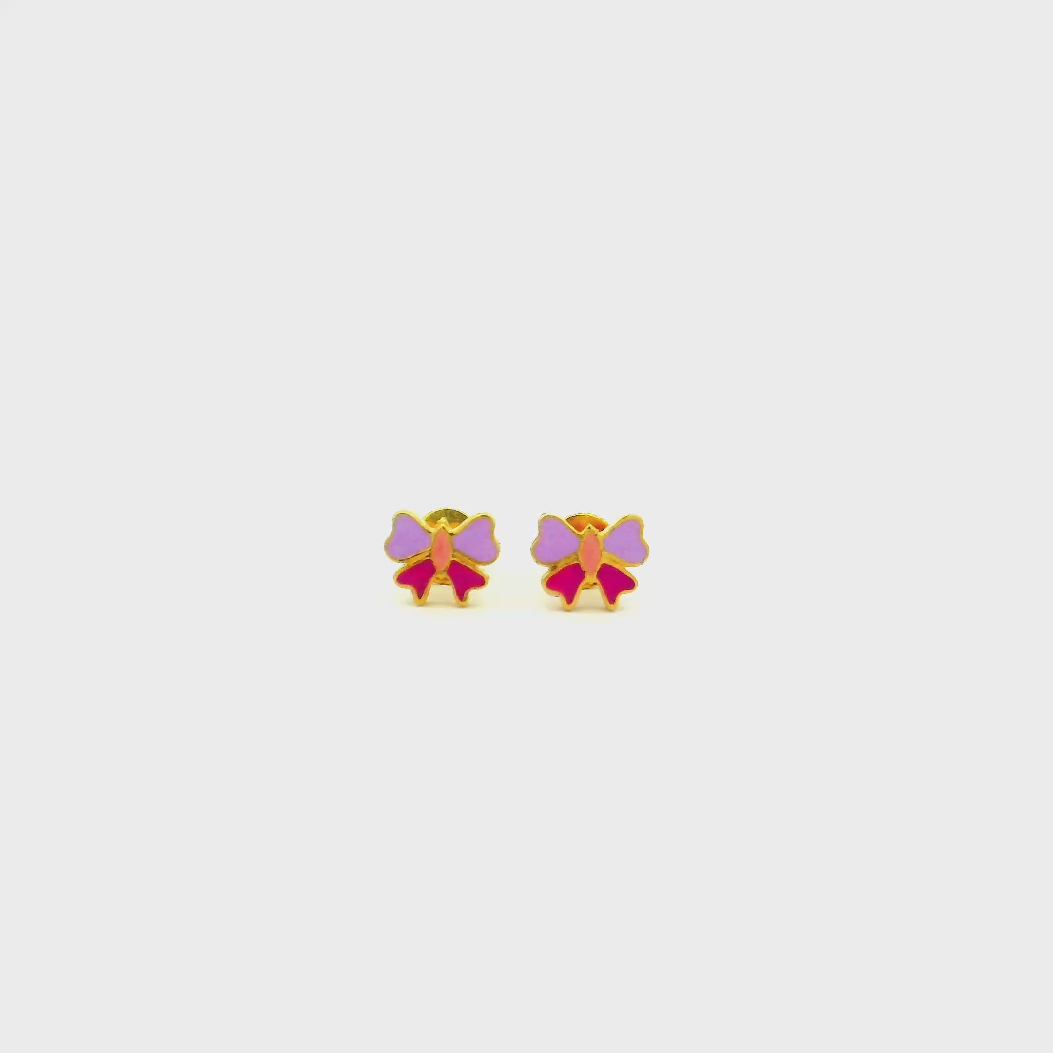 Petite Mauve Gold Studs